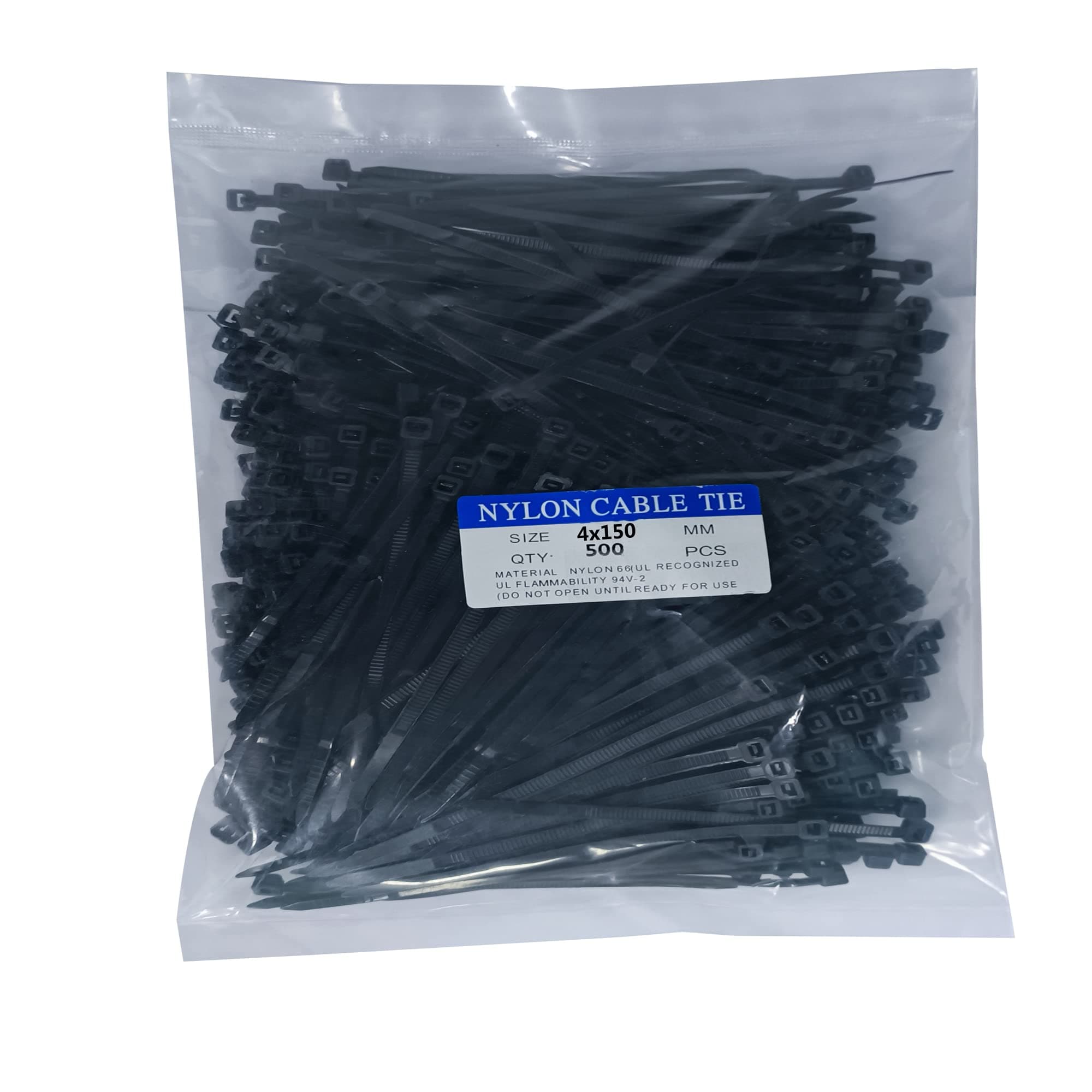 Afoxsos Zip Ties 500 pcs 6 inch Cable Zip Ties Premium Plastic Wire Ties with 40 LBS Tensile Strength UV Resistant Black Nylon Tie Straps #LAF0815FA1623