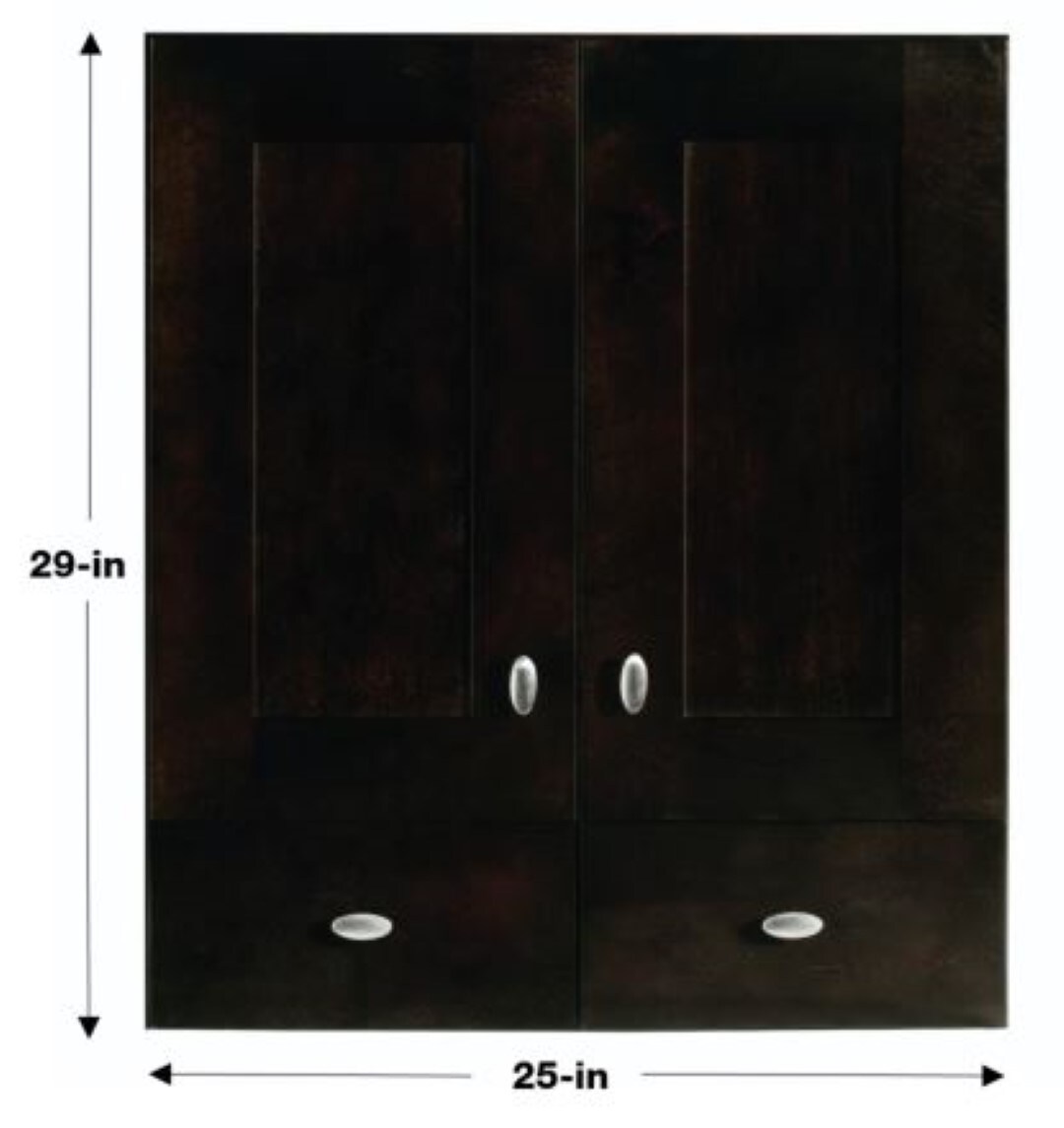 Diamond FreshFit Palencia 25-in W x 29-in H x 8.25-in D Espresso Bathroom Wall Cabinet