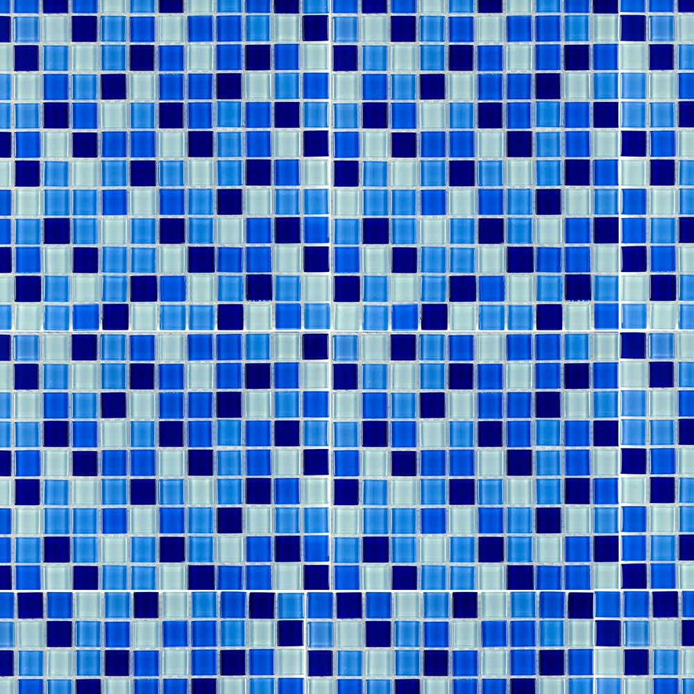 Waves LWWAV23061231 Waterfall 12-in x 12-in Glossy Glass Mosaic Floor and Wall Tile (0.94-sq. ft/ Piece)
