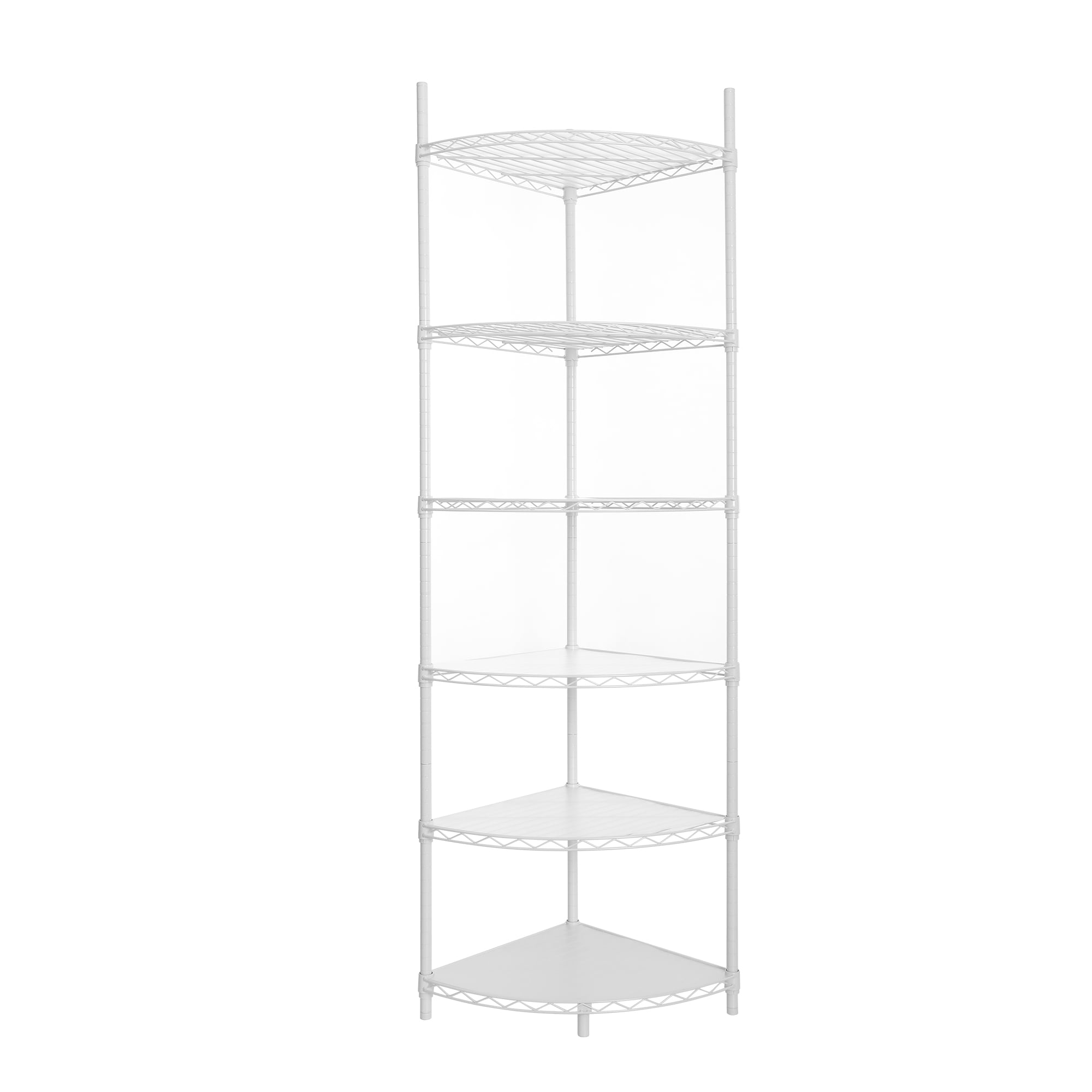 Kahomvis LIKE-QPS4-920 6 -Tier White Steel Utility shelving unit ( 18-in W x 18-in D x 72-in H )