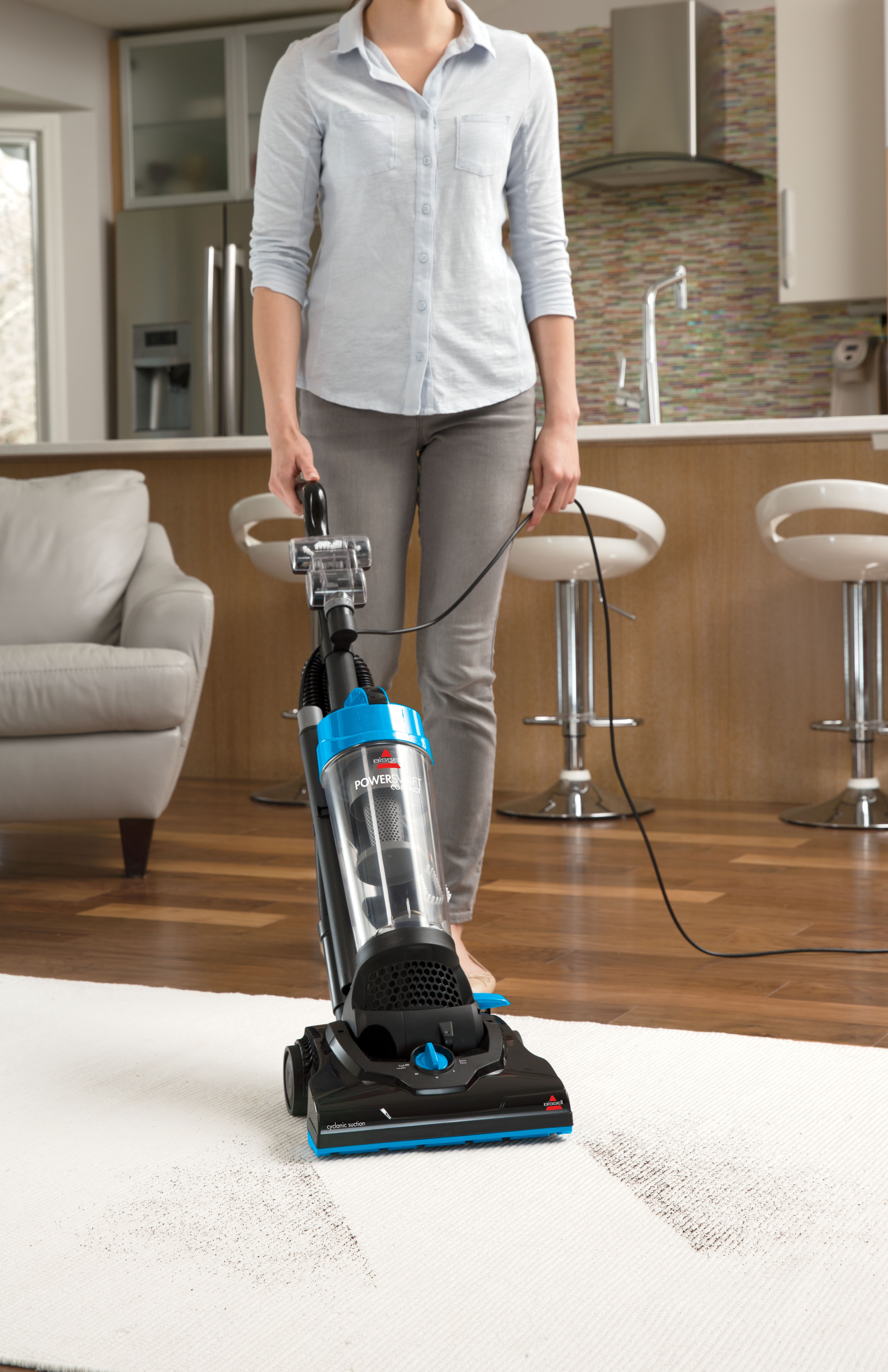 BISSELL PowerSwift Compact Corded Bagless Upright Vacuum in the Upright ...