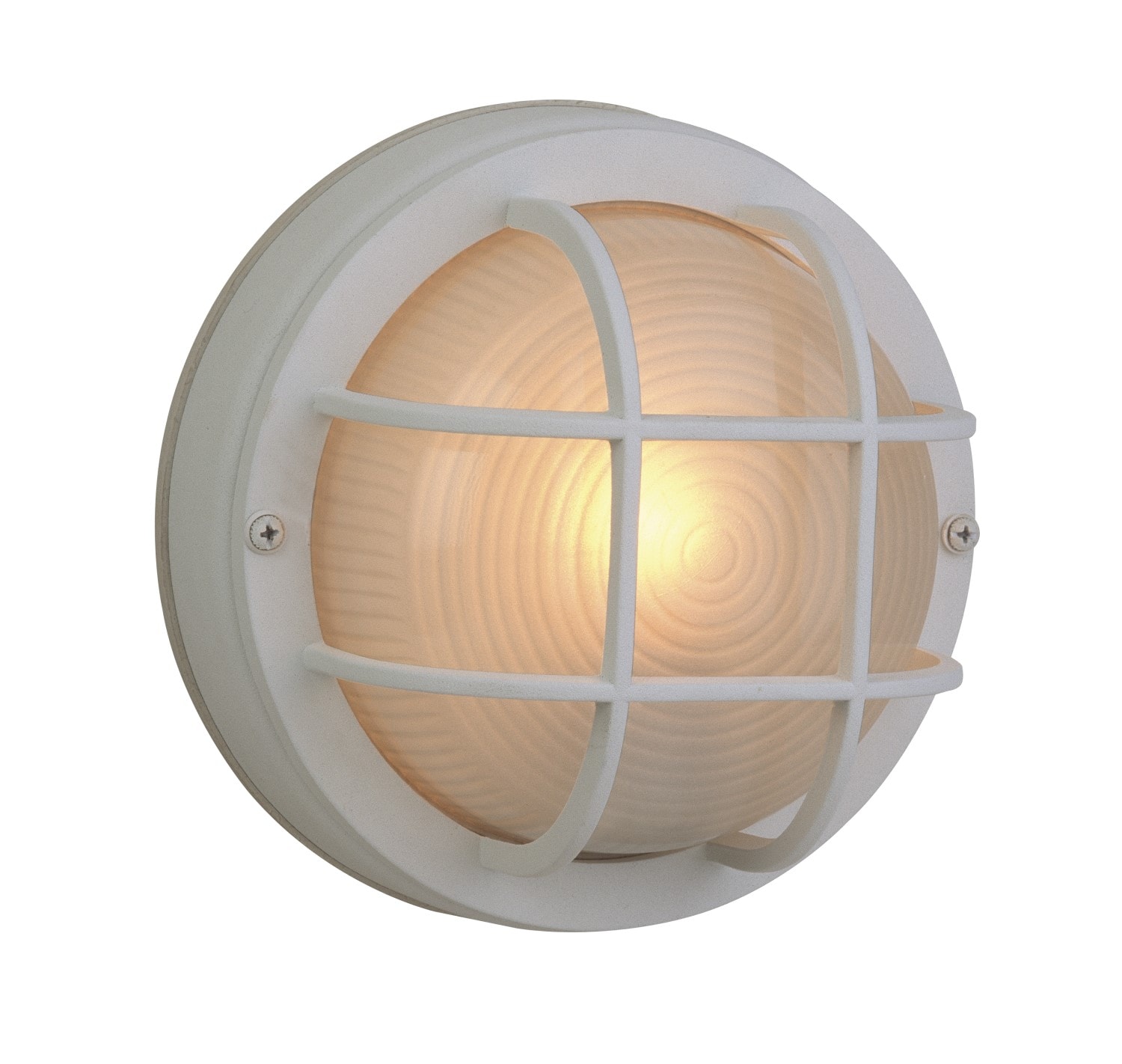 Craftmade Z394-TW Bulkheads 1 -Light 8-in Matte White Indoor/Outdoor Flush Mount Light