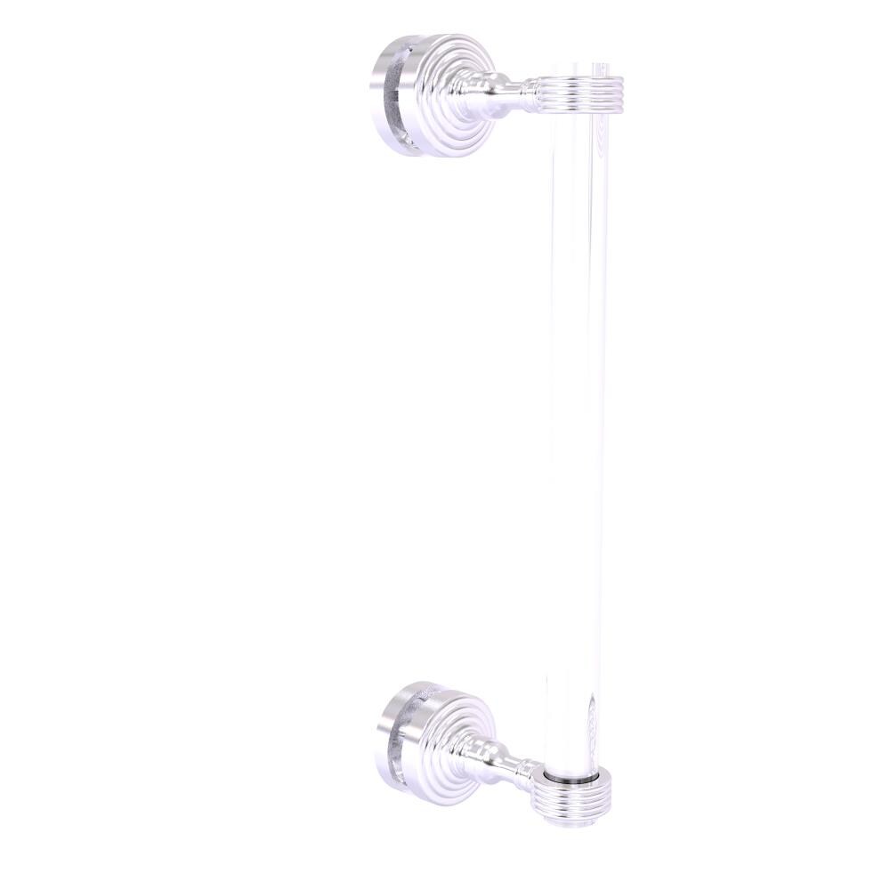 Pacific Grove 12" Satin Chrome and Clear Acrylic Shower Door Pull