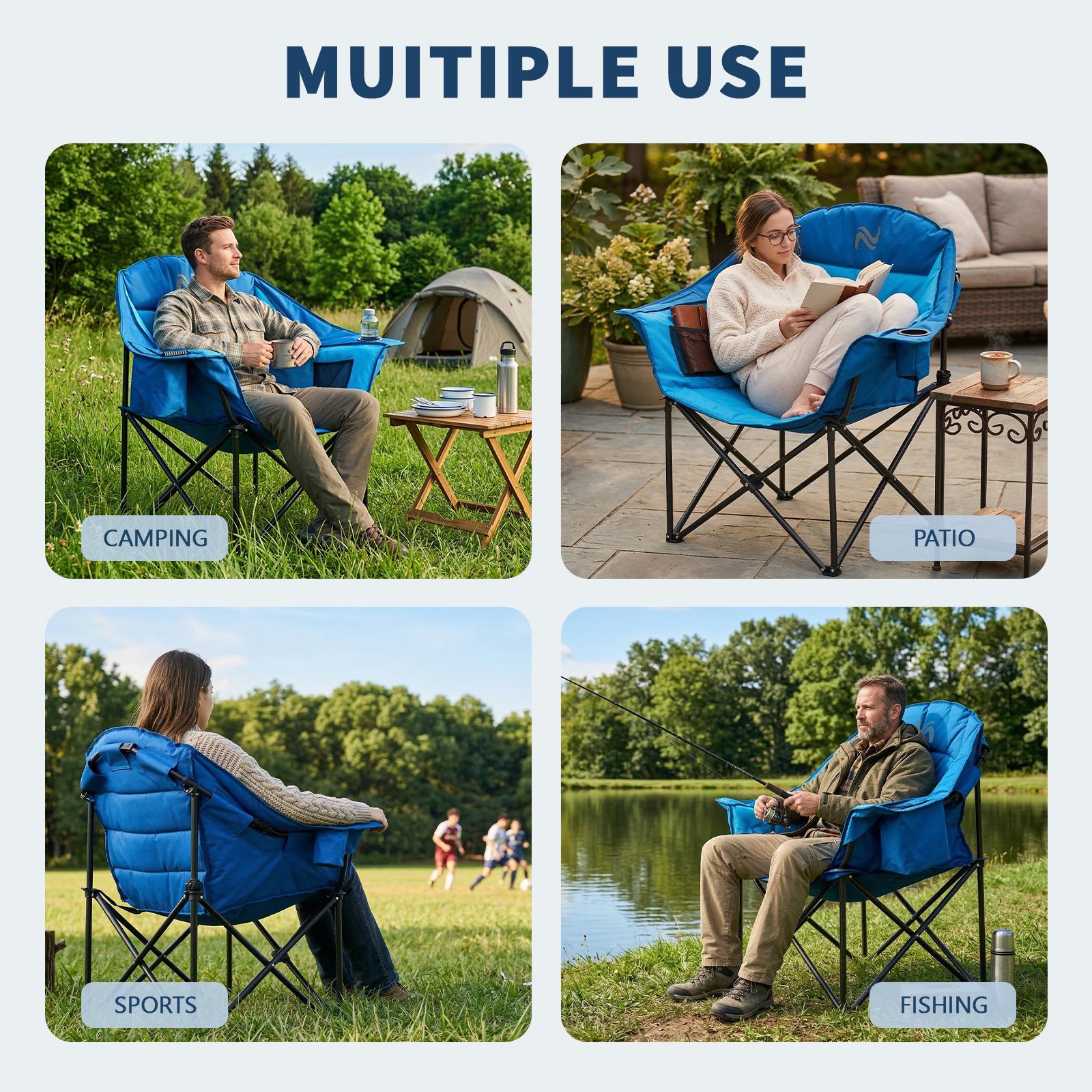 Esazn HWLYY-Y-BROWN-H-LYU Beach-Camping-Chairs - View #7