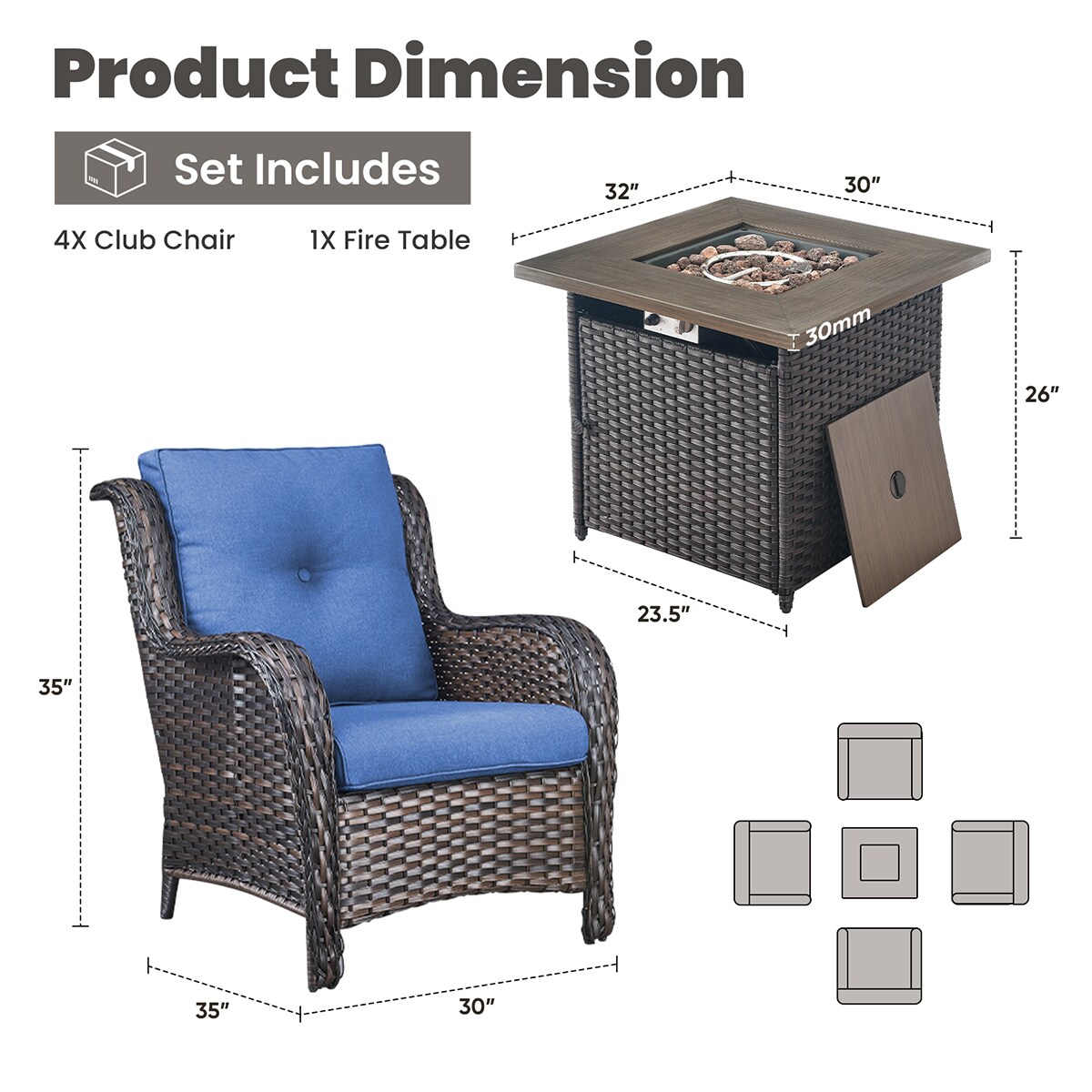 Rilyson FS098006X2-1 Patio-Conversation-Sets - View #9
