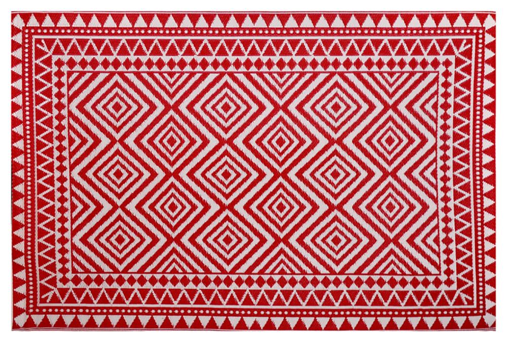 Garden Treasures 5 X 7 (ft) Red Geometric Area Rug at Lowes.com