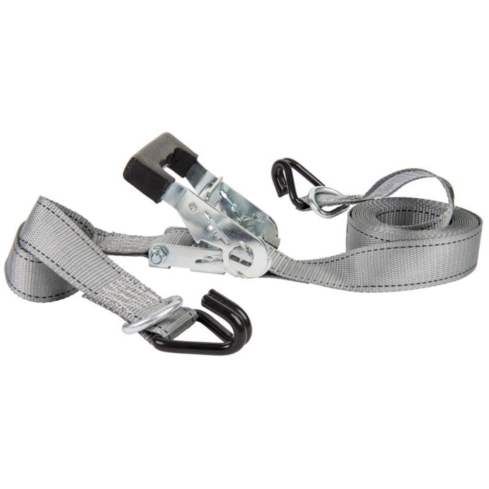 Keeper  1.5 in x 14 ft Ratchet Tie Down Strap Gray 1 pk 1000 lb WLL 3000 lb Break