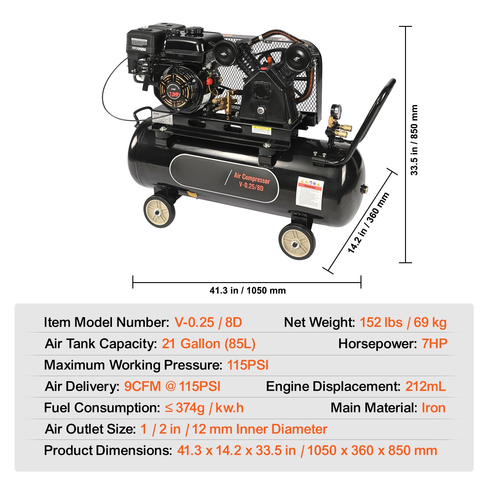VEVOR SCQYKYJ20JL003534V0 Air-Compressors - View #7