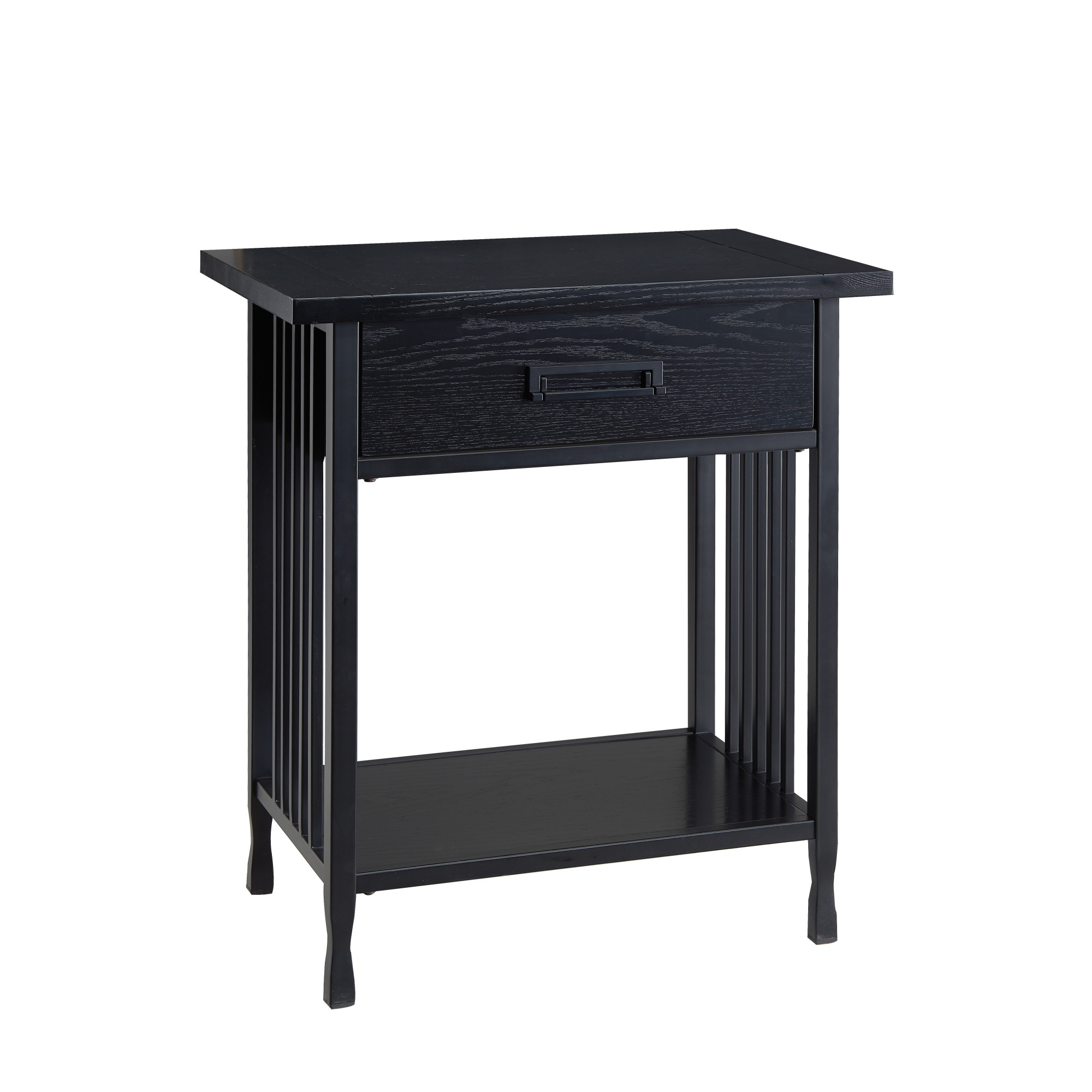 Leick Home 11222-BK Black Ash Nightstand