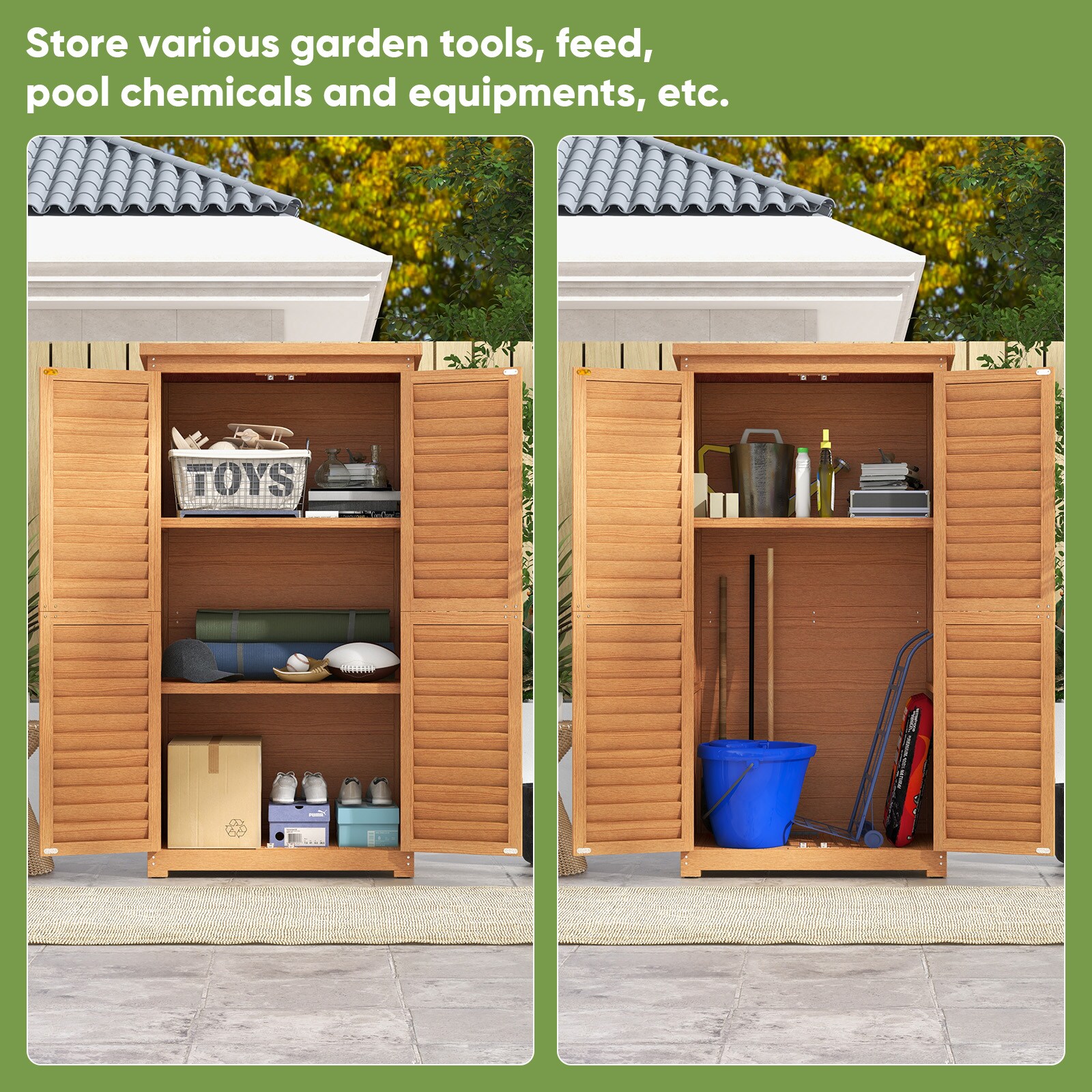 Patiowell WES-PS23-0222-MBG Wood-Storage-Buildings - View #7