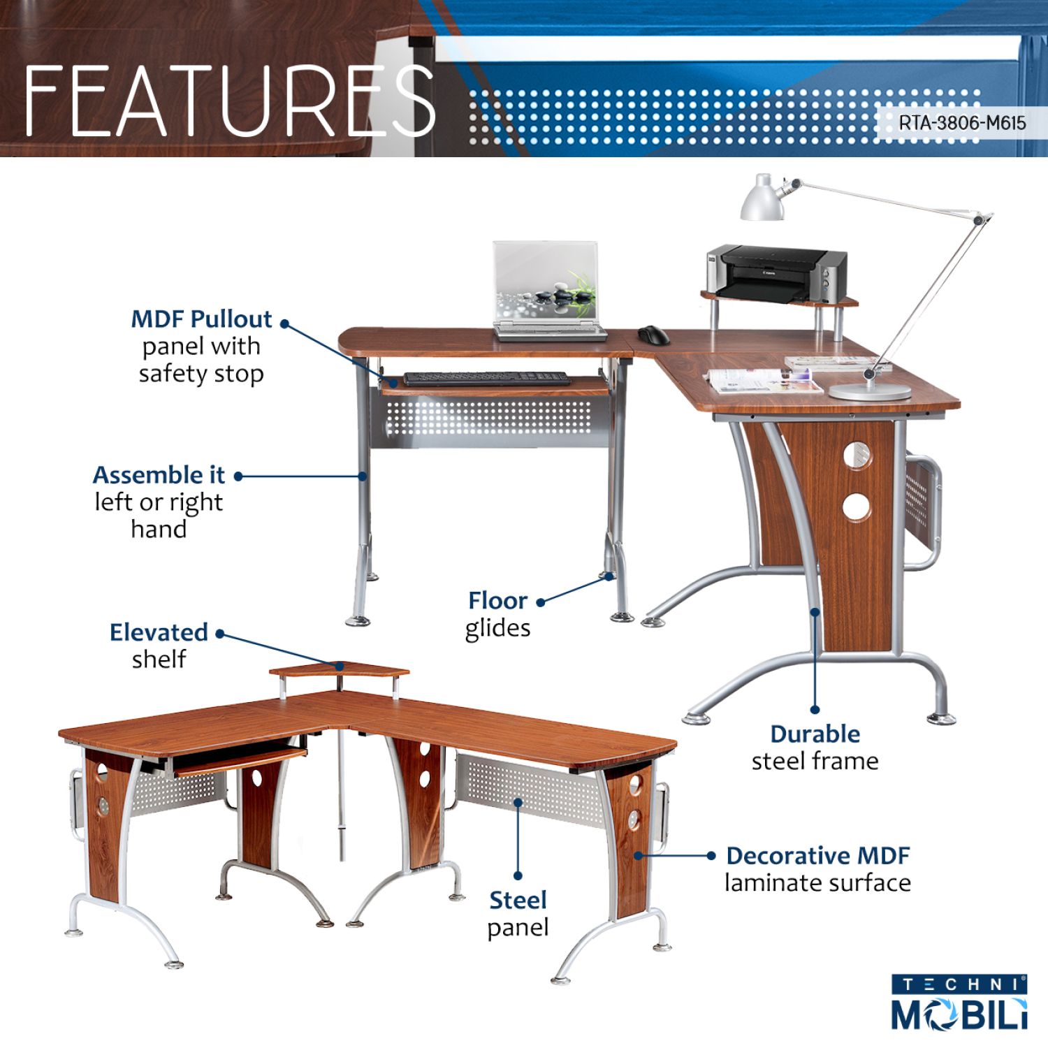 JASMODER RTA-3806-M615 desks - View #9