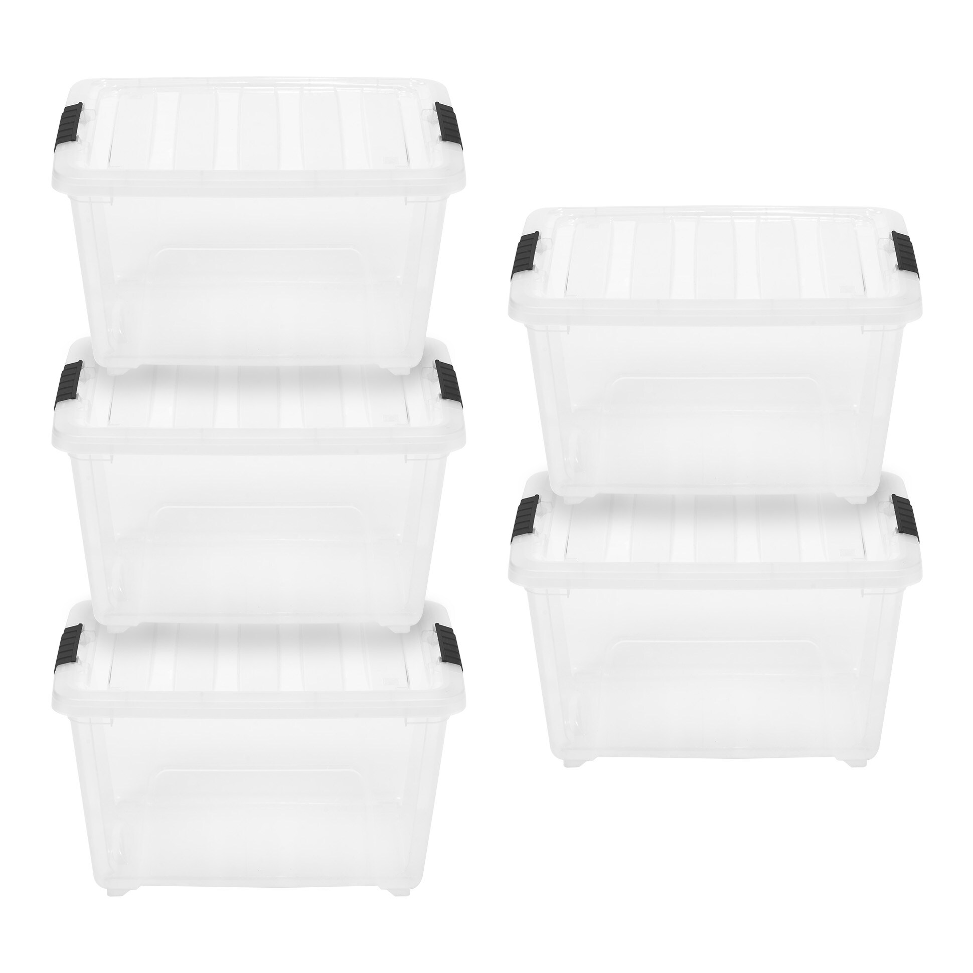 IRIS 4-Pack Weathertight Large 11.5-Gallon (46-Quart) Clear Tote with  Latching Lid at