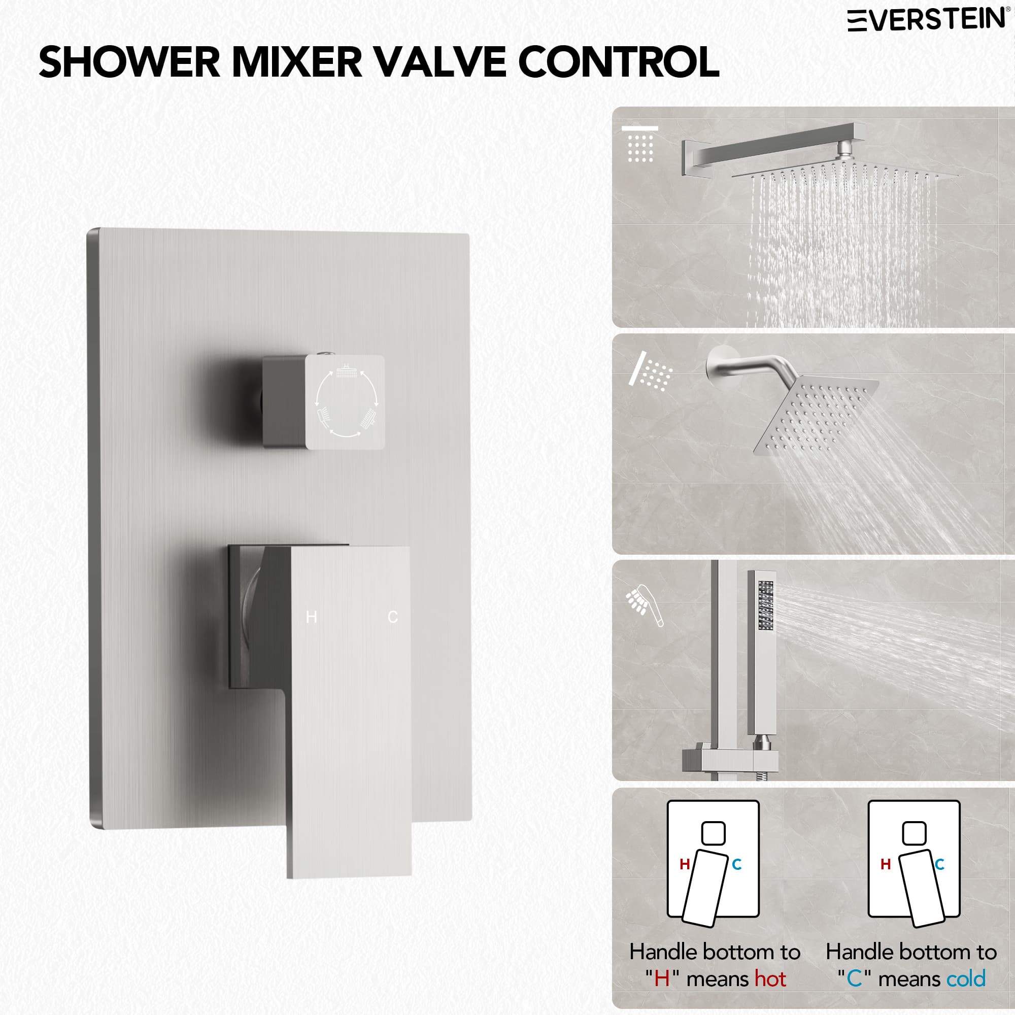 EVERSTEIN SFS-1059-NK10 Showerhead-Bar-Panels - View #4