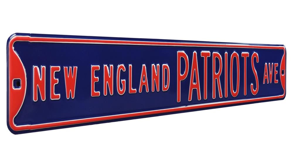 Authentic Street Signs New England Patriots 6-in x 36-in Metal Blank Sign  at