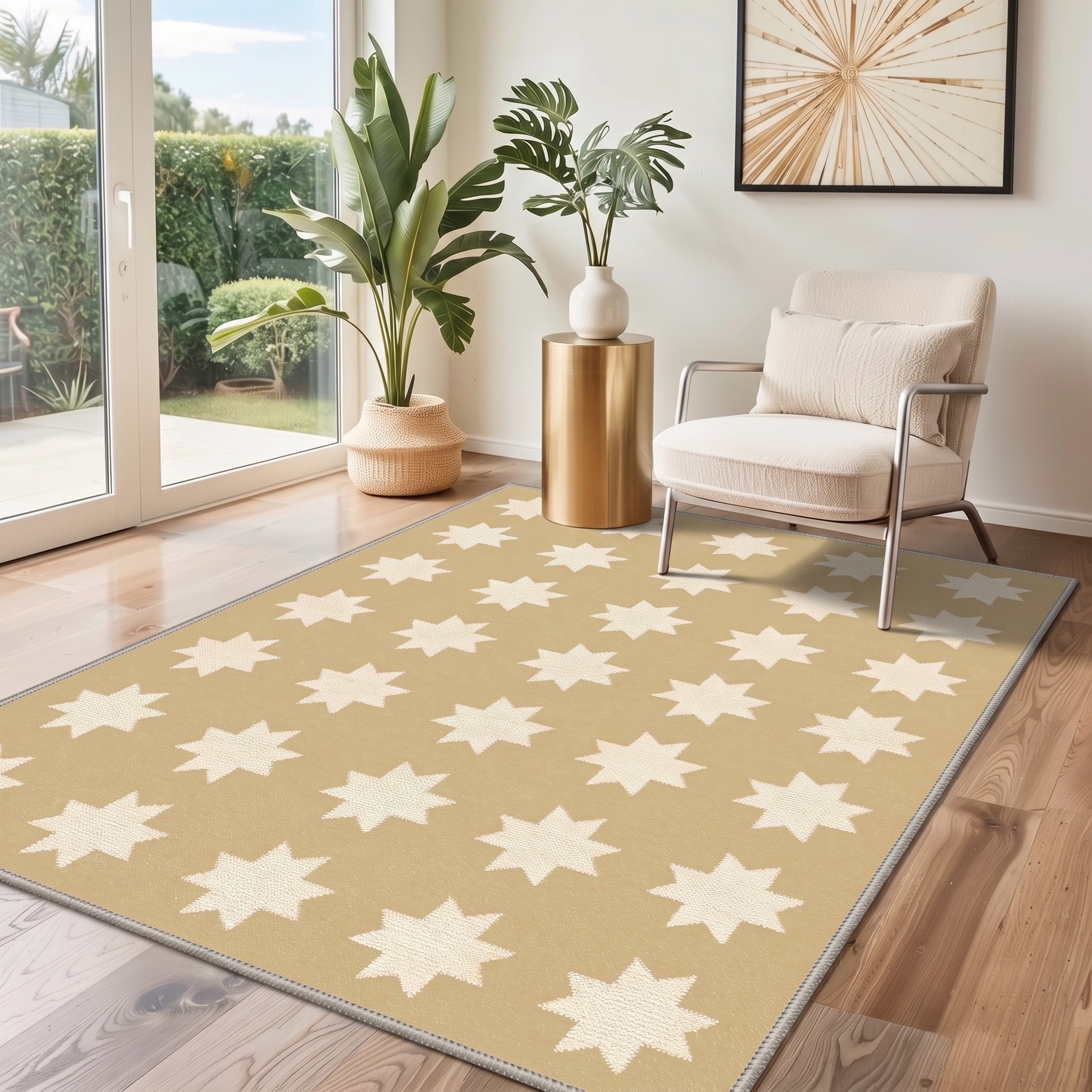 BAVNI 4X6 Area Rugs for Living Room Machine Washable Non Slip Backing ...