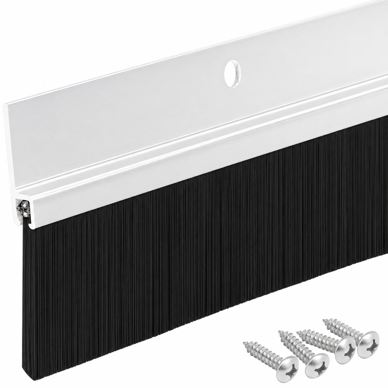 Randall Manufacturing Co., Inc BS-220 Brush Door Sweep 1 1/2Inch Brush 36-in Clear Anodized