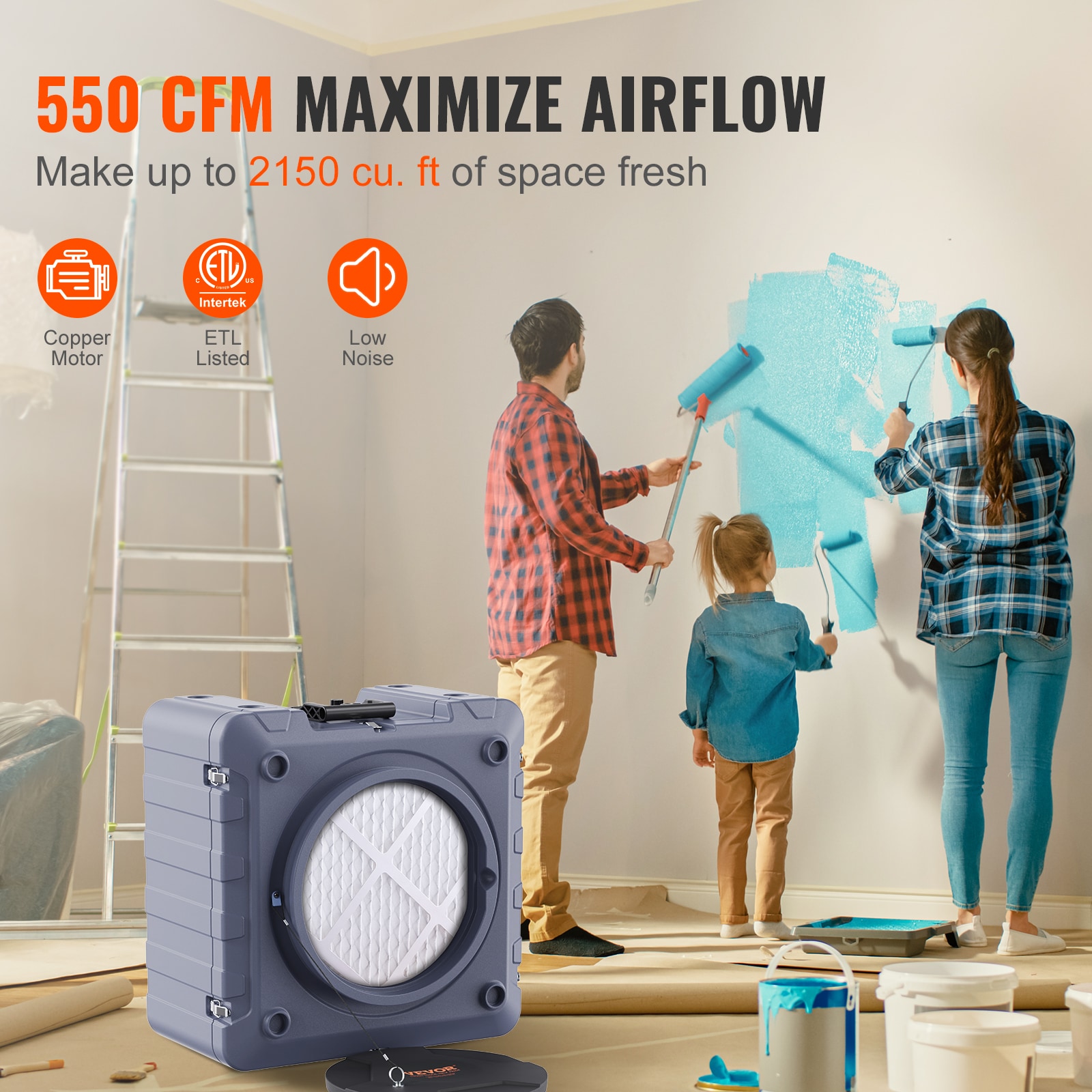 Copper Motor HEPA Air Purifier with Odor Absorbing Filter