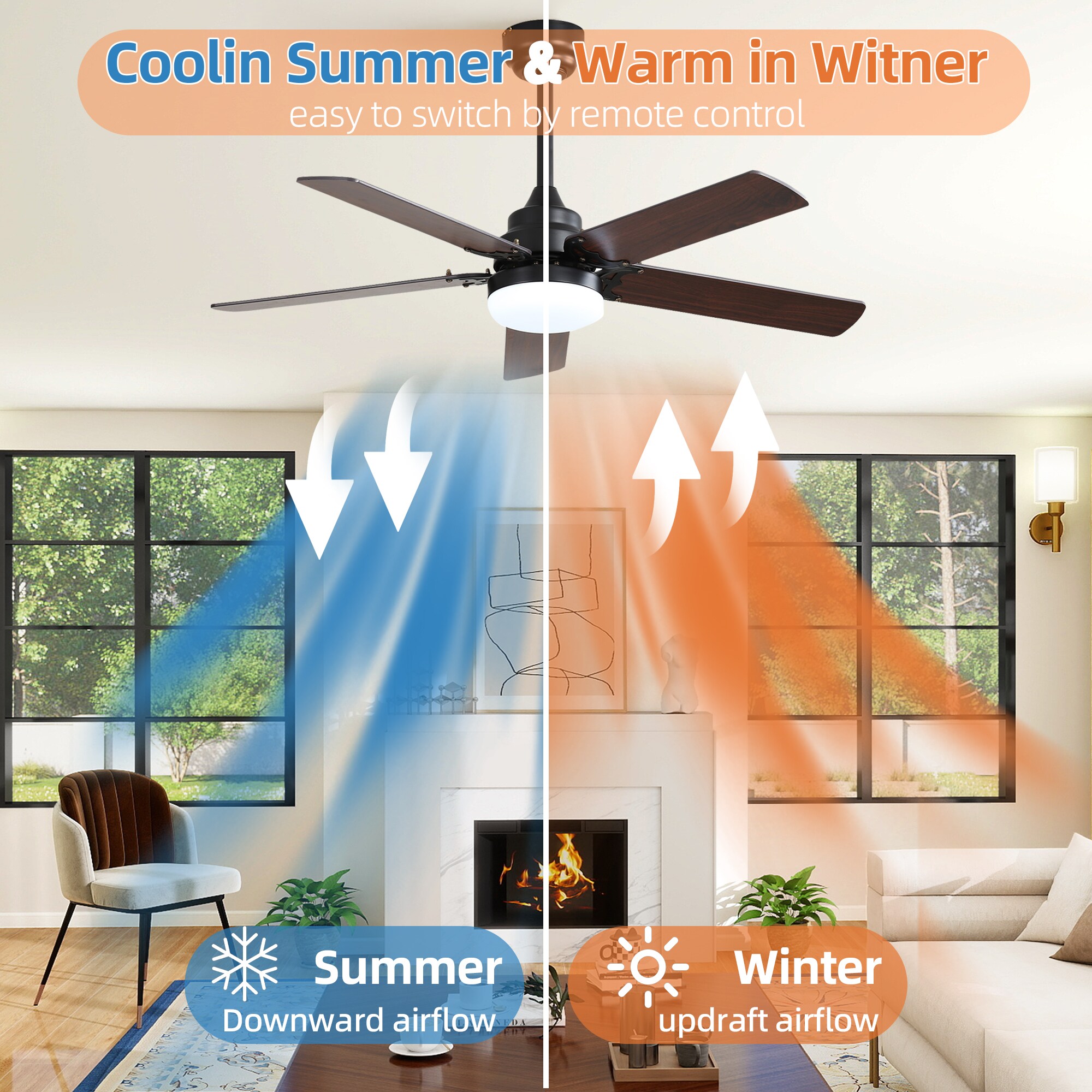 Cuschoice LWFQX-26-SPP Ceiling-Fans - View #7