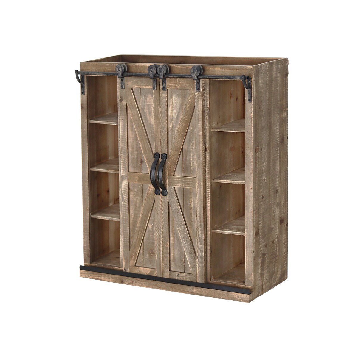 27.5-in W x 32-in H Wood Composite Brown Freestanding or Wall-mount Utility Storage Cabinet | - Parisloft PL1820B