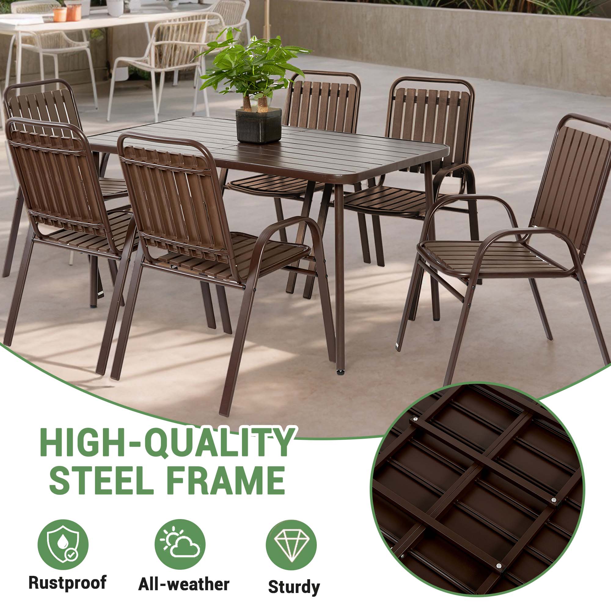 Fun Orange FUNS2HW11 Patio-Dining-Sets - View #6