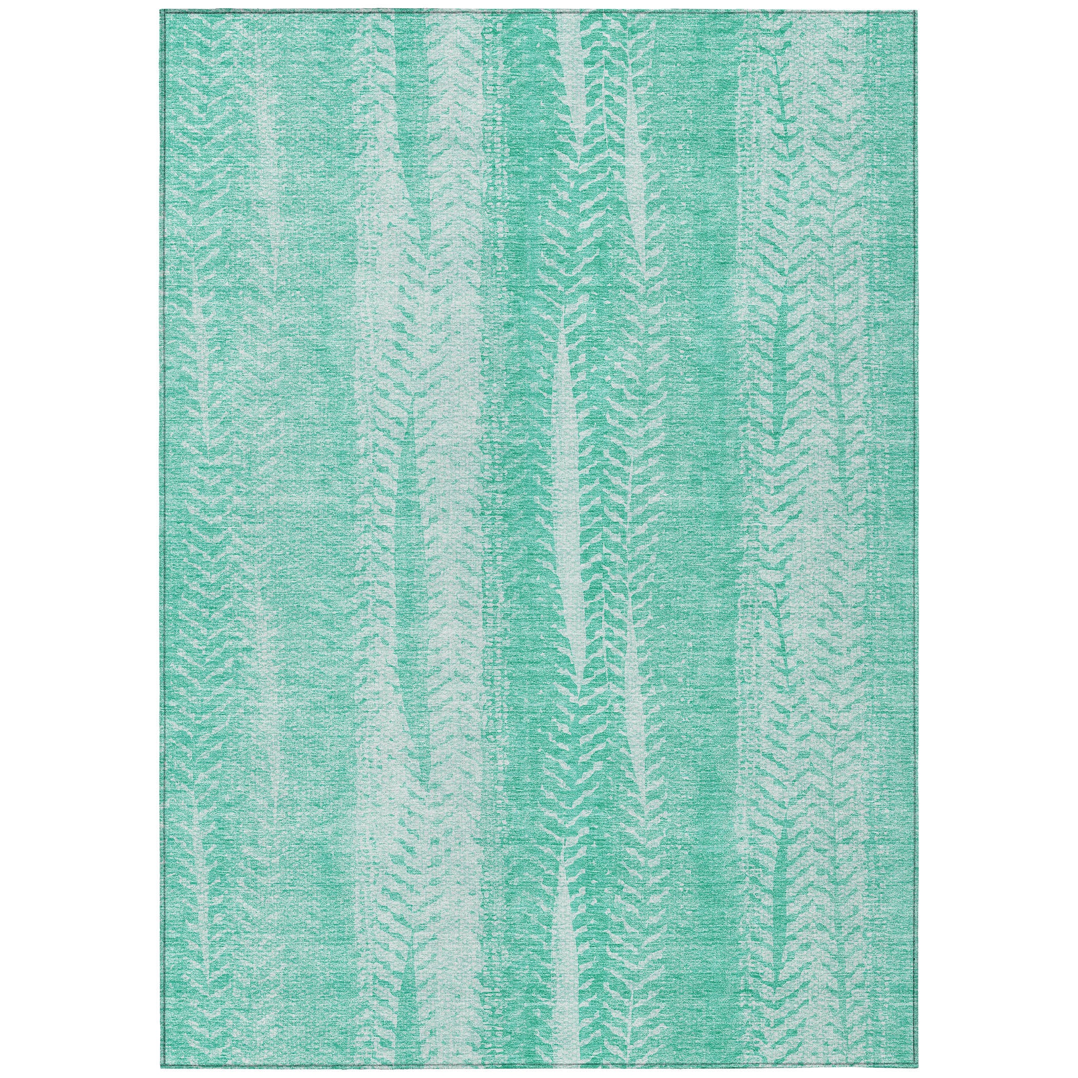 Addison Rugs ACN694AQ5X8 Chantille ACN694AQ 5 x 7 (ft) Polyester Aqua Rectangular Indoor/Outdoor Geometric Machine washable Area rug
