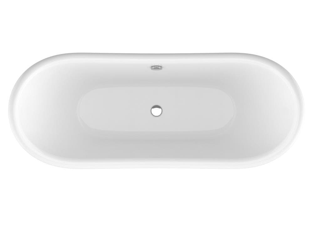 Belissima 69'' White Acrylic Clawfoot Freestanding Bathtub