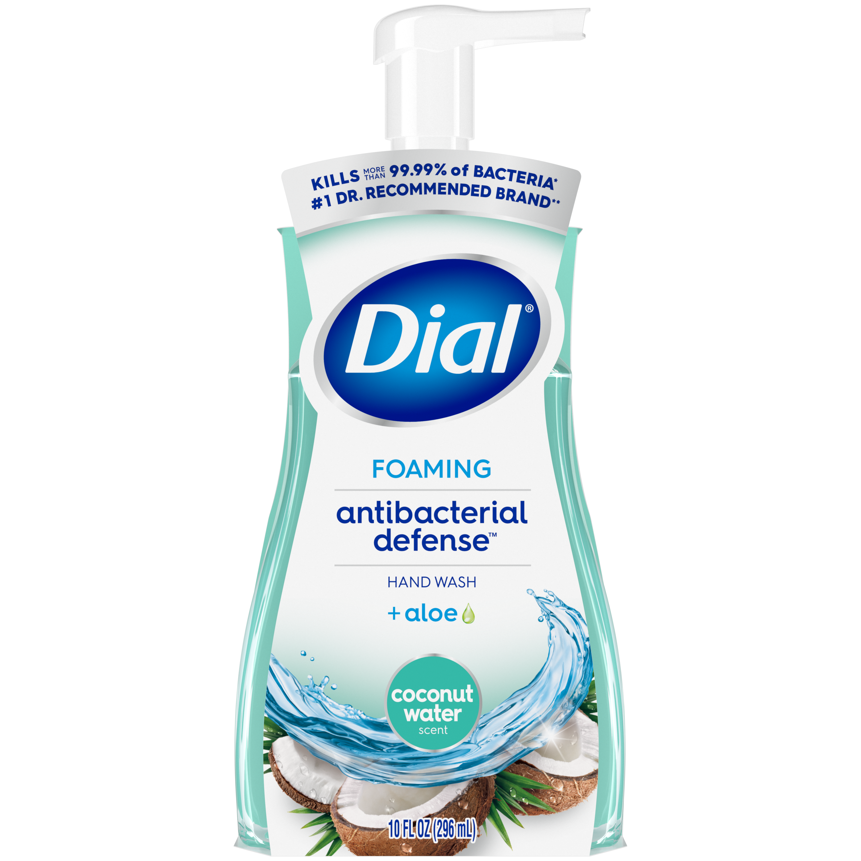 Dial 2896049 8 -Pack 10 -fl oz Coconut Water Mango Antibacterial Foaming Hand Soap