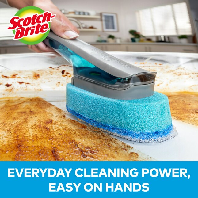 Scotch-Brite Advanced Soap Control Non-Scratch Poly Fiber Dish Wand with  Soap Dispenser in the Kitchen Brushes department at Lowes.com
