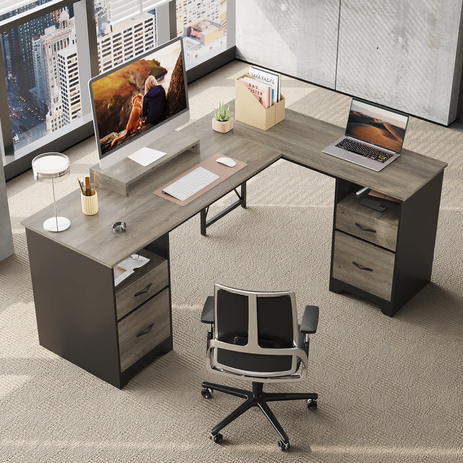 Bestier LOW-H104715P-GRW desks - View #7