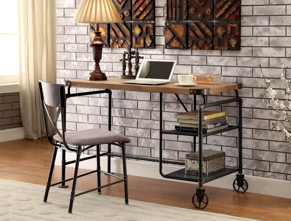 Furniture of America IDF-DK6913 47.25-in Black Modern/Contemporary Writing Desk