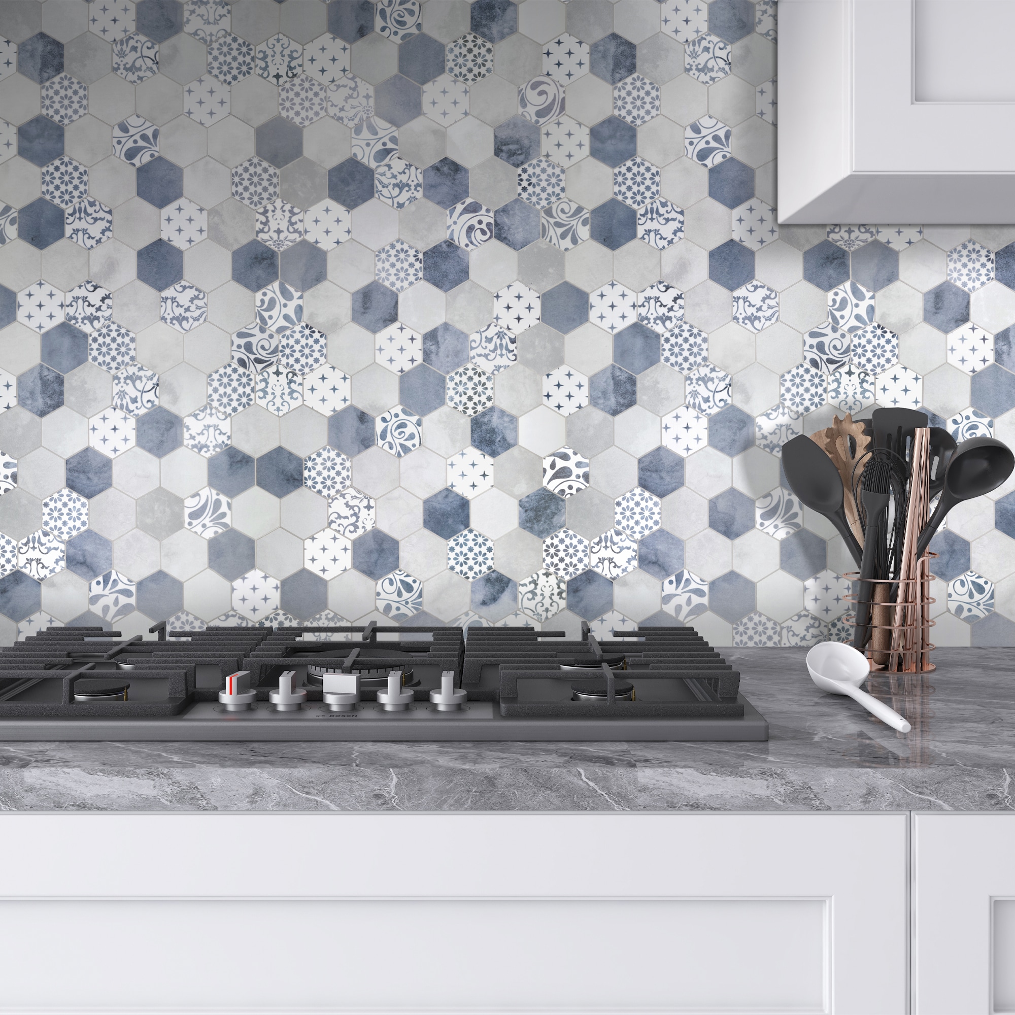 SUNWINGS HEX48-GREY-10 Ceramic-Tile - View #2