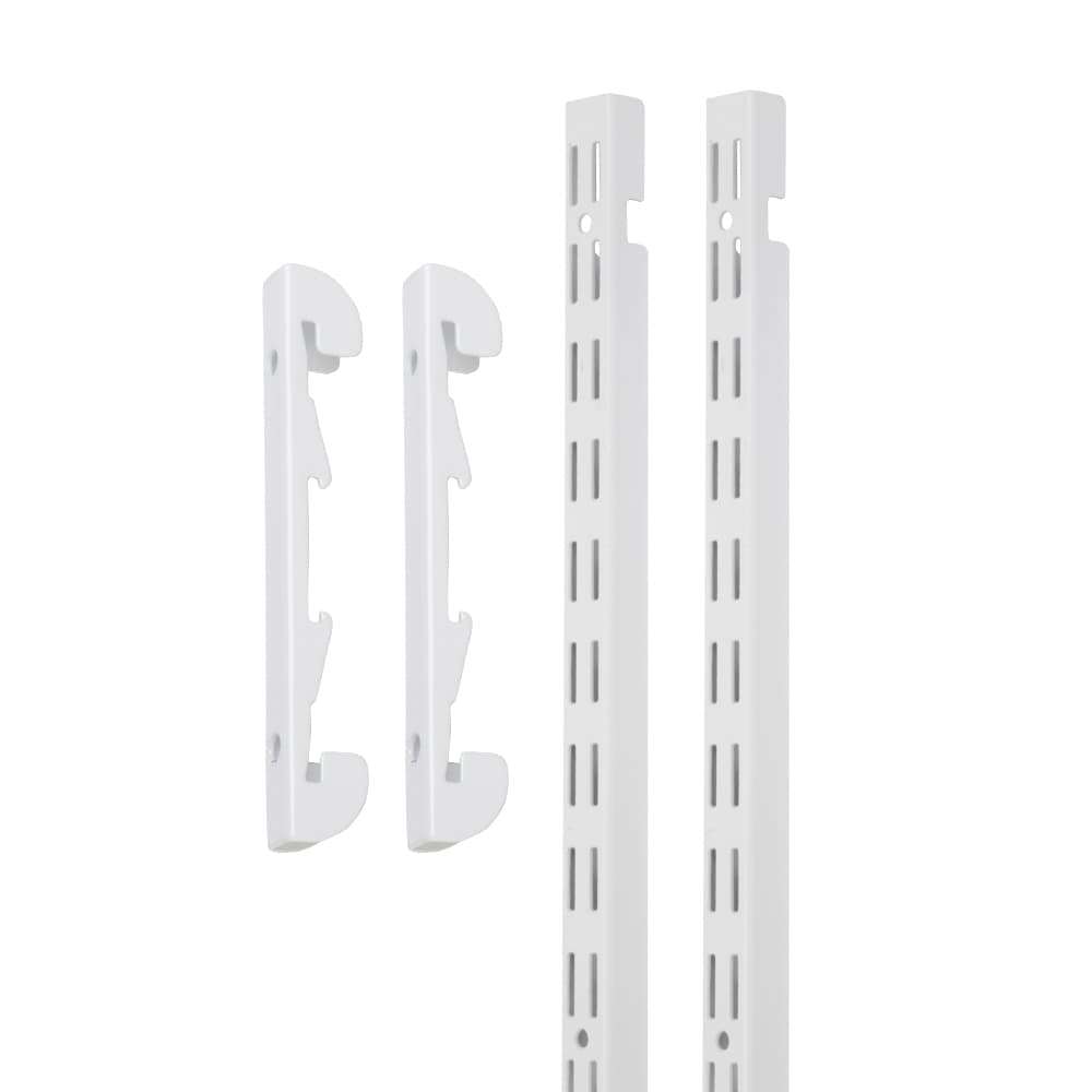 ClosetMaid 2-Pack 30-in White ShelfTrack Standards with Connectors in ...