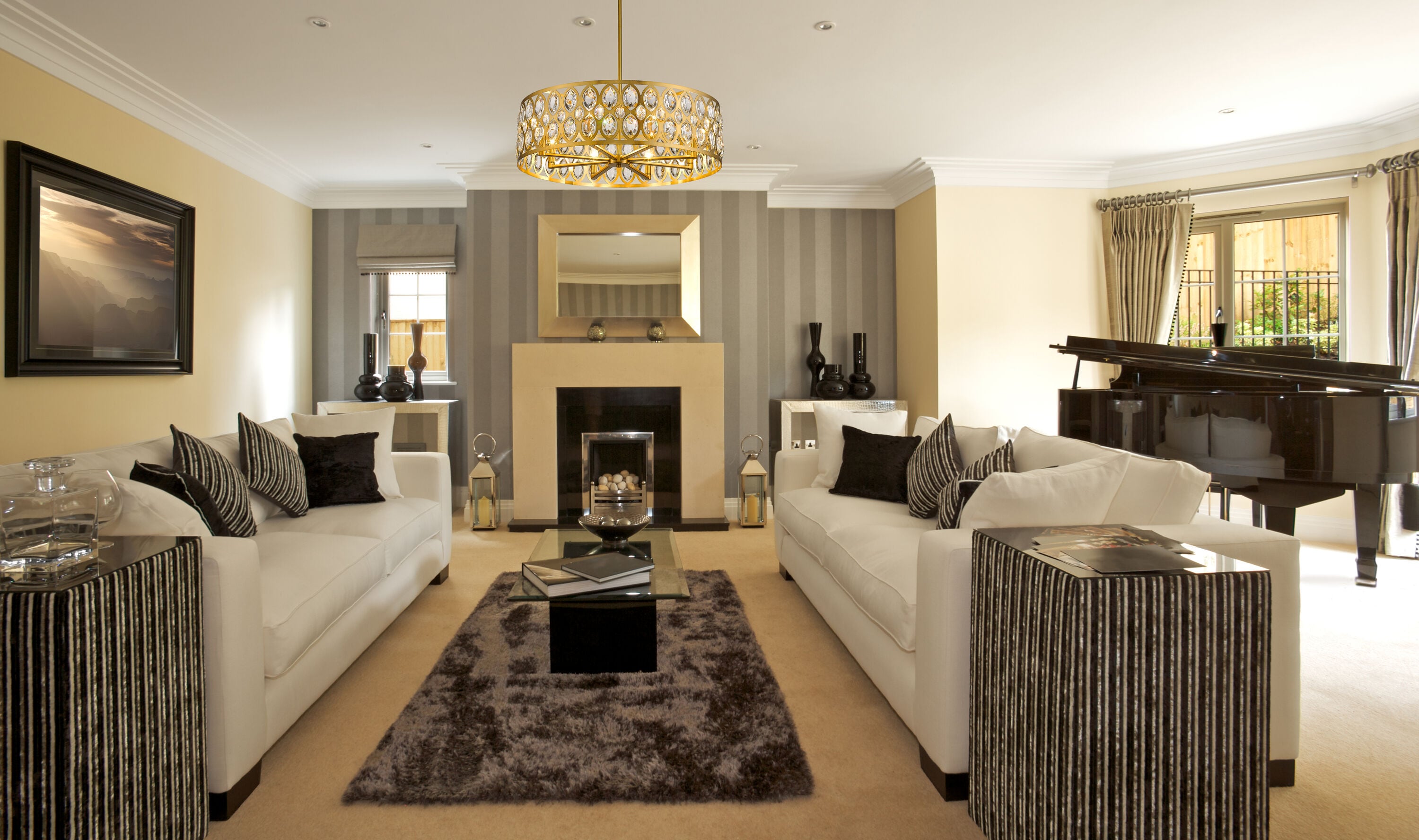 Heirloom Brass and Crystal 8-Light Chandelier