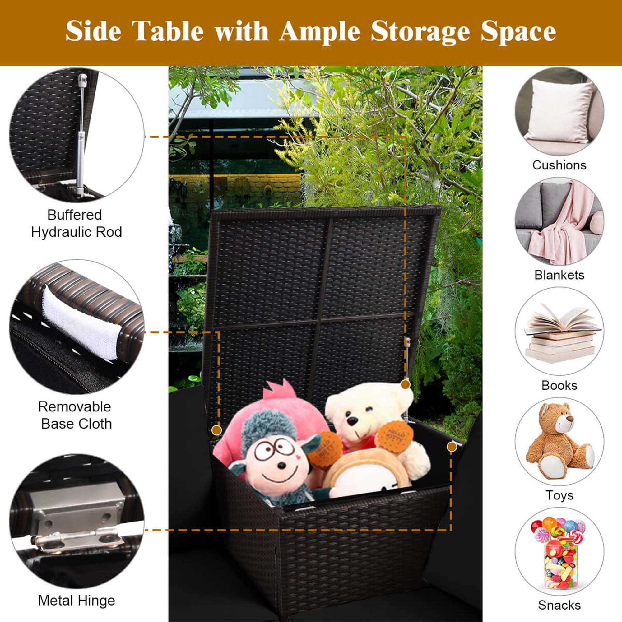 Costway HCST05322 Patio-Conversation-Sets - View #3