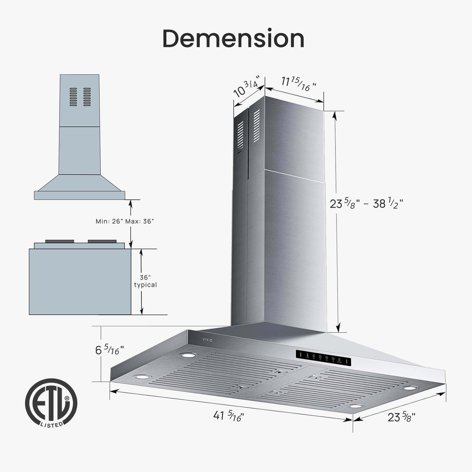 VIKIO VKLIS0242 Island-Range-Hoods - View #13