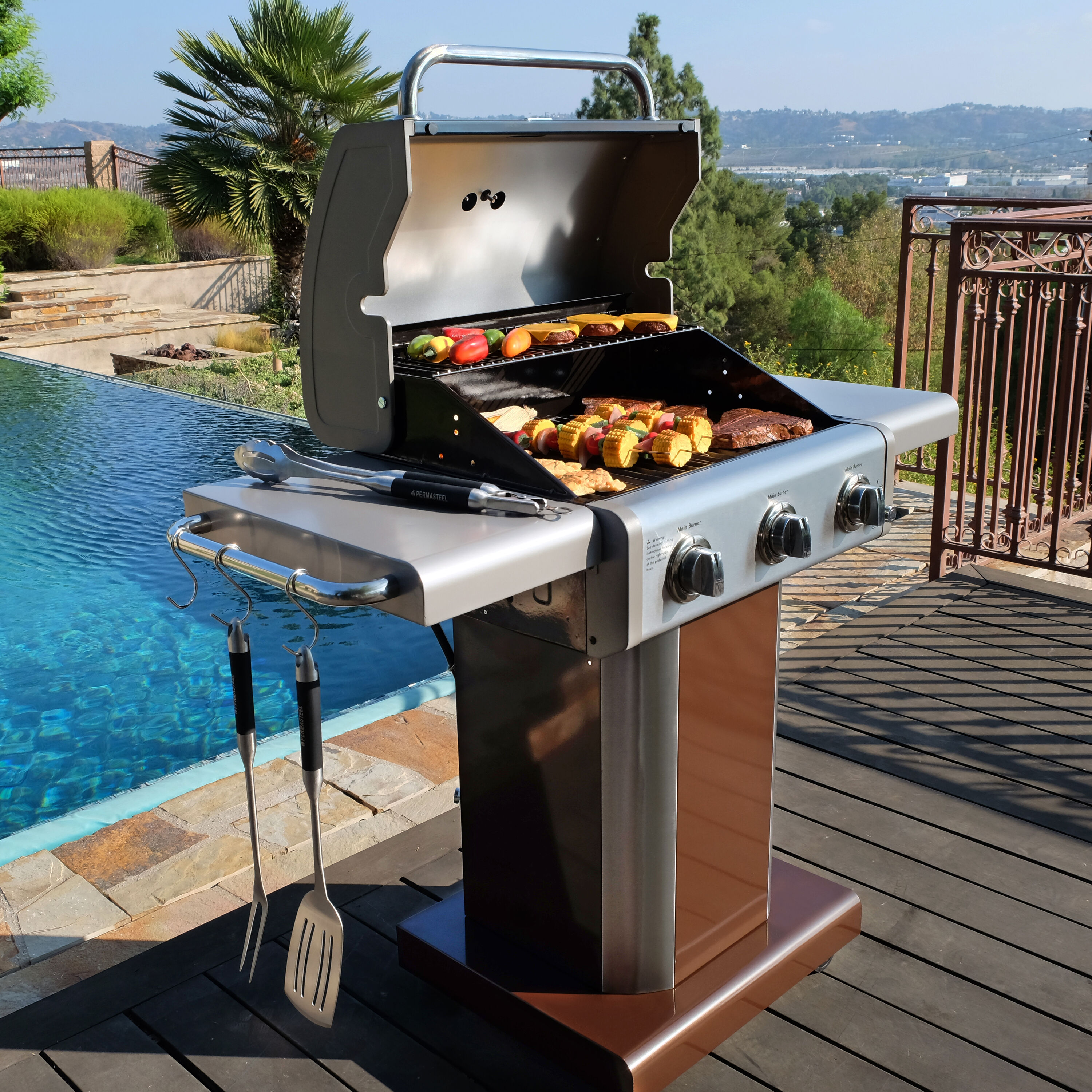 Kenmore Mocha 3-Burner Liquid Propane Gas Grill at Lowes.com