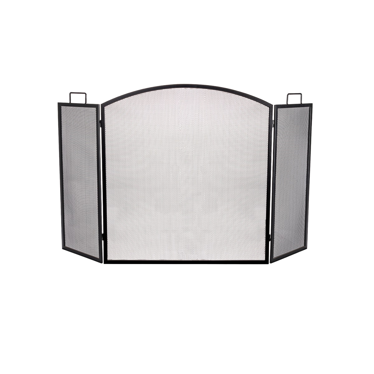 Sureway Home Products 51-in Black Steel 3 -Panel Arched Fireplace Screen
