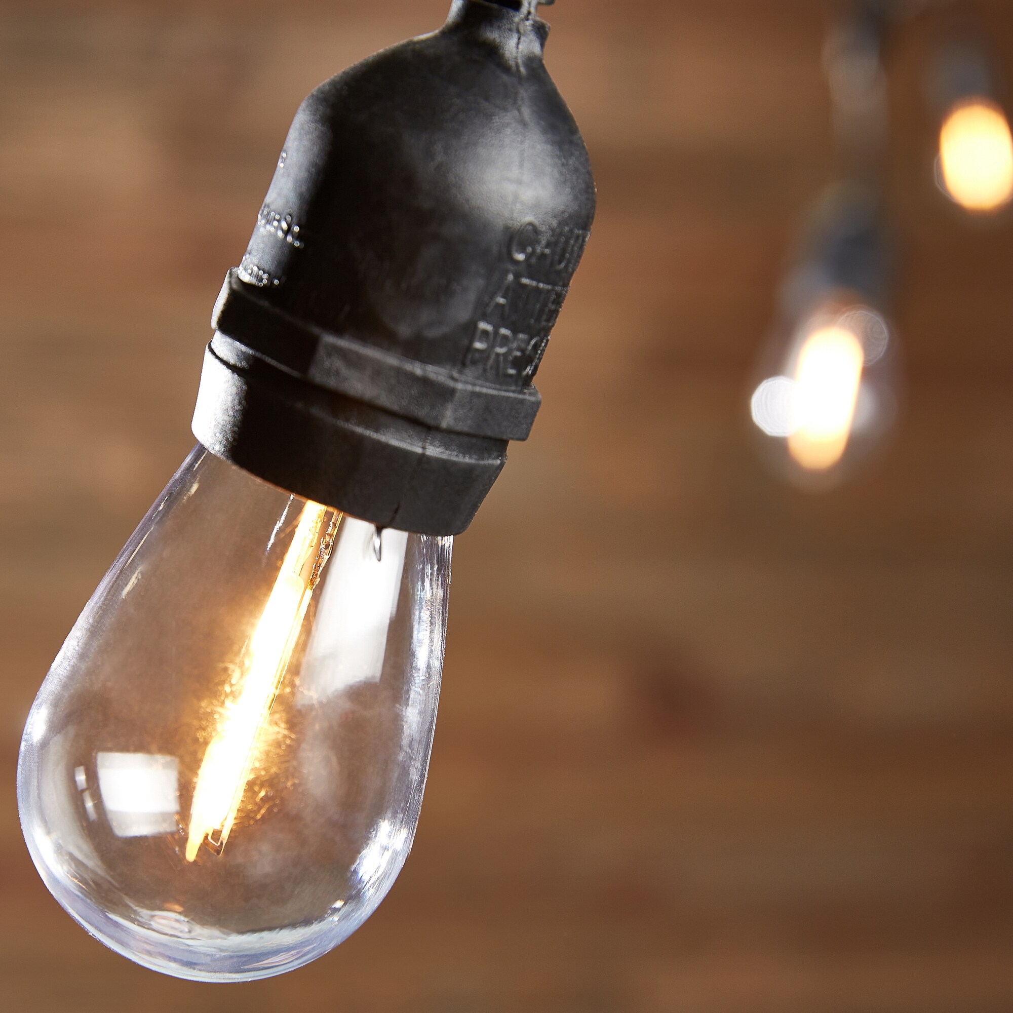 Harbor Breeze 48-ft Plug Black Outdoor String Light with 18 White LED Edison Bulbs
