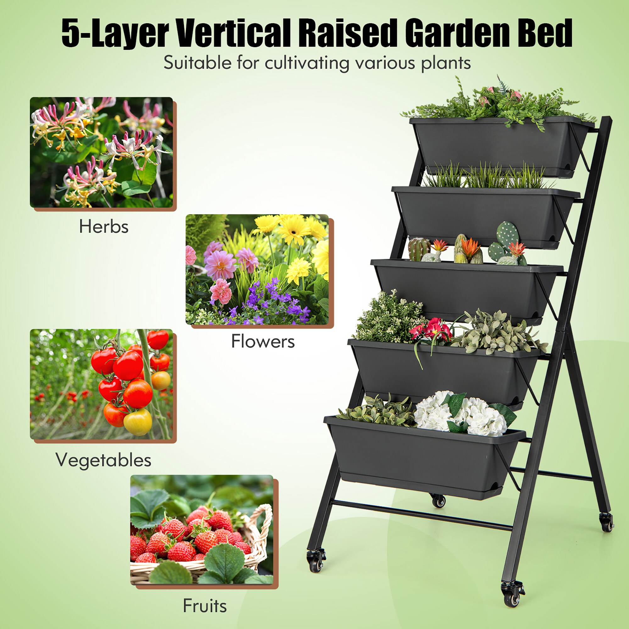 Costway LWS00591 Raised-Planter-Boxes - View #4
