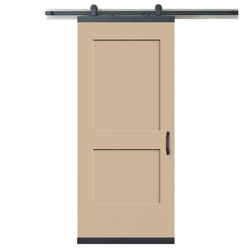 RELIABILT LO1345021 36-in x 80-in Cream-n-Sugar Molded composite Hollow core Single Barn Door (Hardware Included)