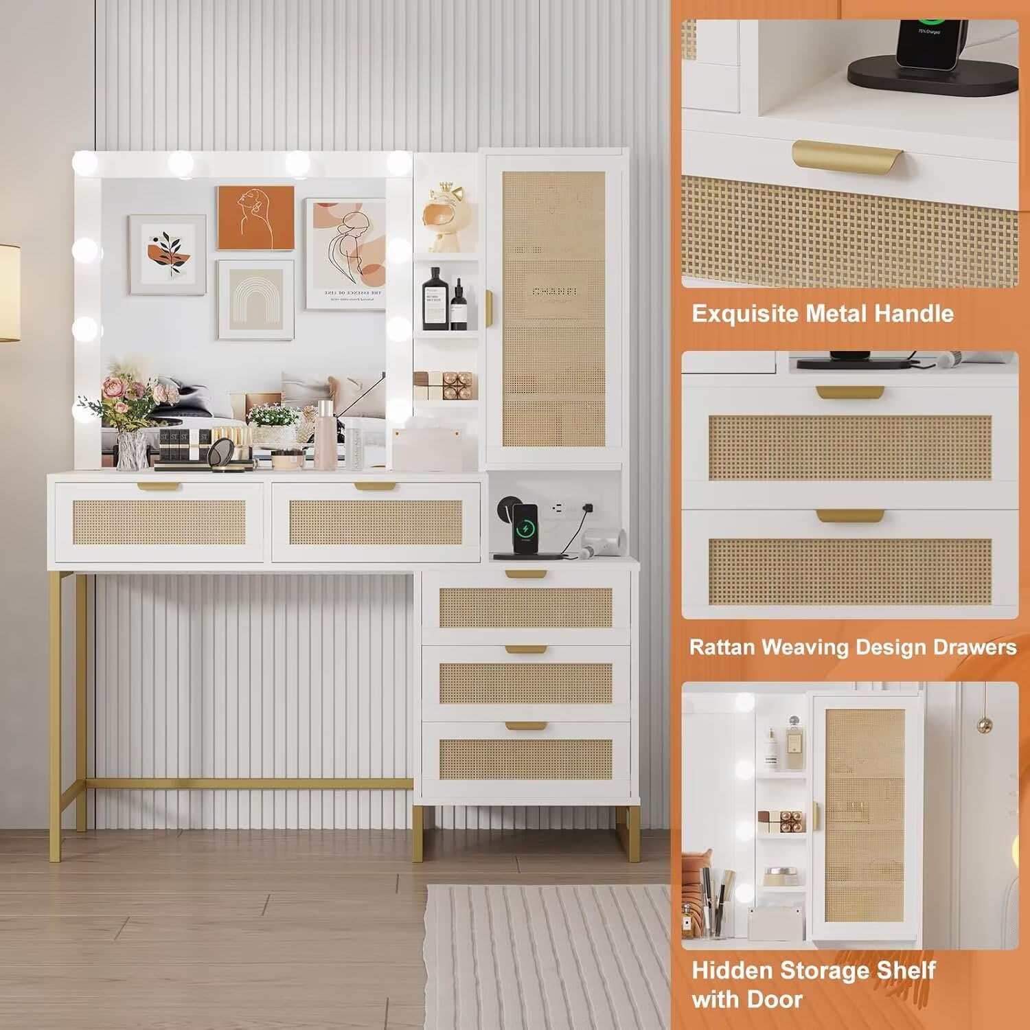 Qeetex JXNAG-PHO-12MDOZ7S Bedroom-Vanities - View #5