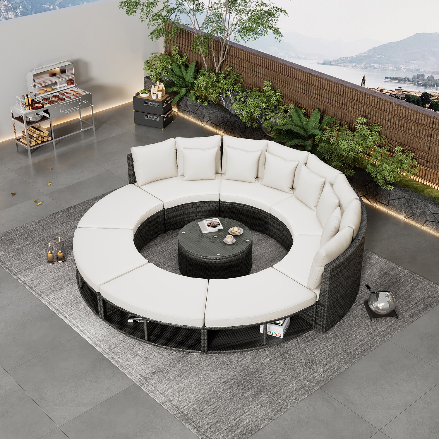 SINOFURN SYA370198BG Patio-Sofas-Daybeds - View #2