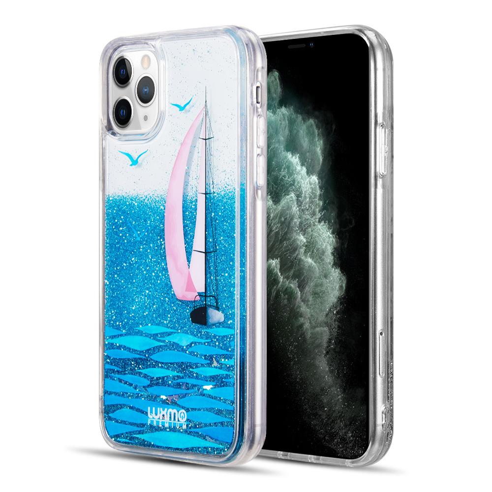  DRMW13129 iPhone FTCIP11M-WATF-SIP Luxmo Waterfall Fusion Liquid Sparkling Quicksand Case for iphone 11 Pro Max- Sailing In Paradise