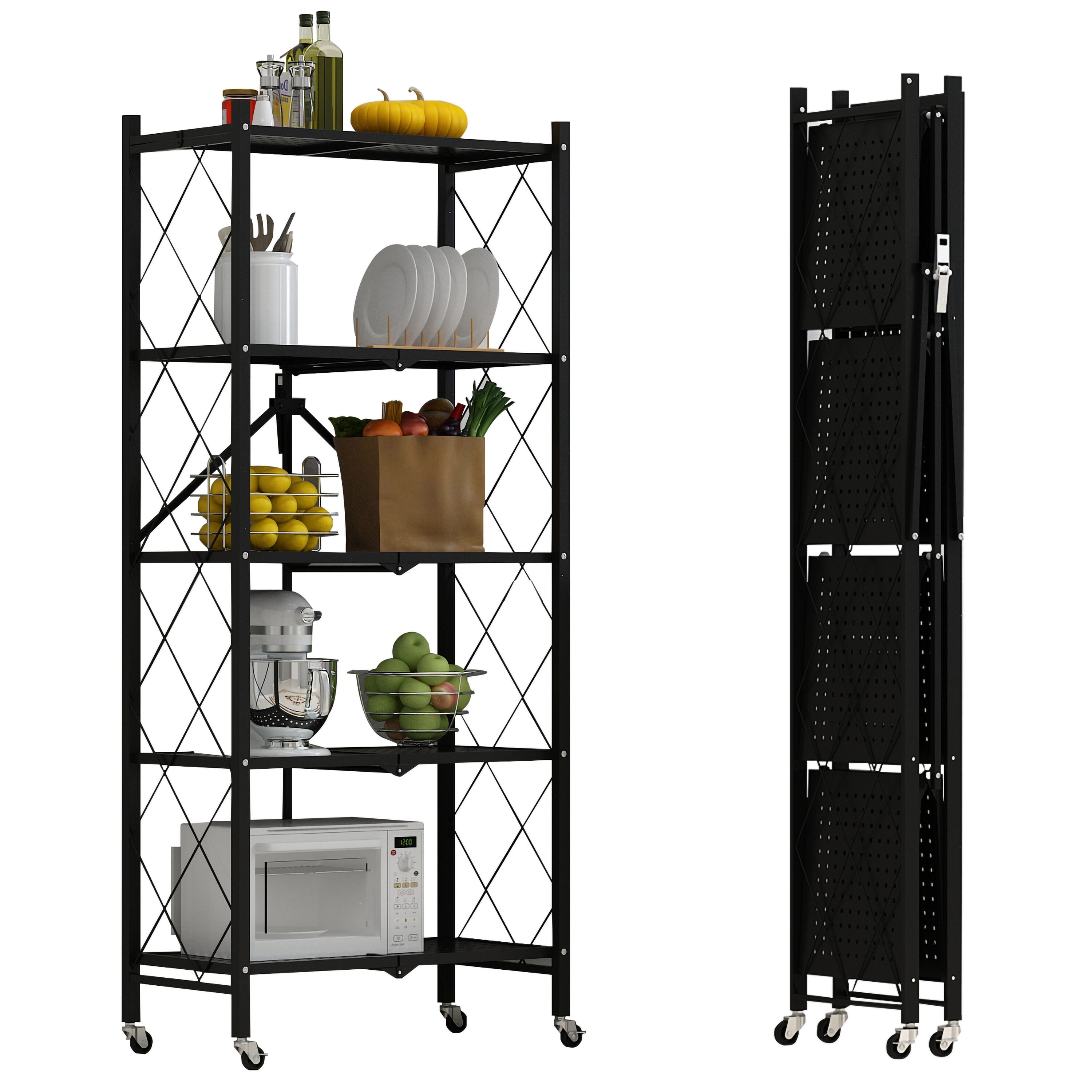 5-Tier Adjustable Steel Shelving Unit, Garage Storage Shelving Unit, Heavy Duty Shelving Unit WFX Utility Size: 72 H x 47.2 W x 23.6 D