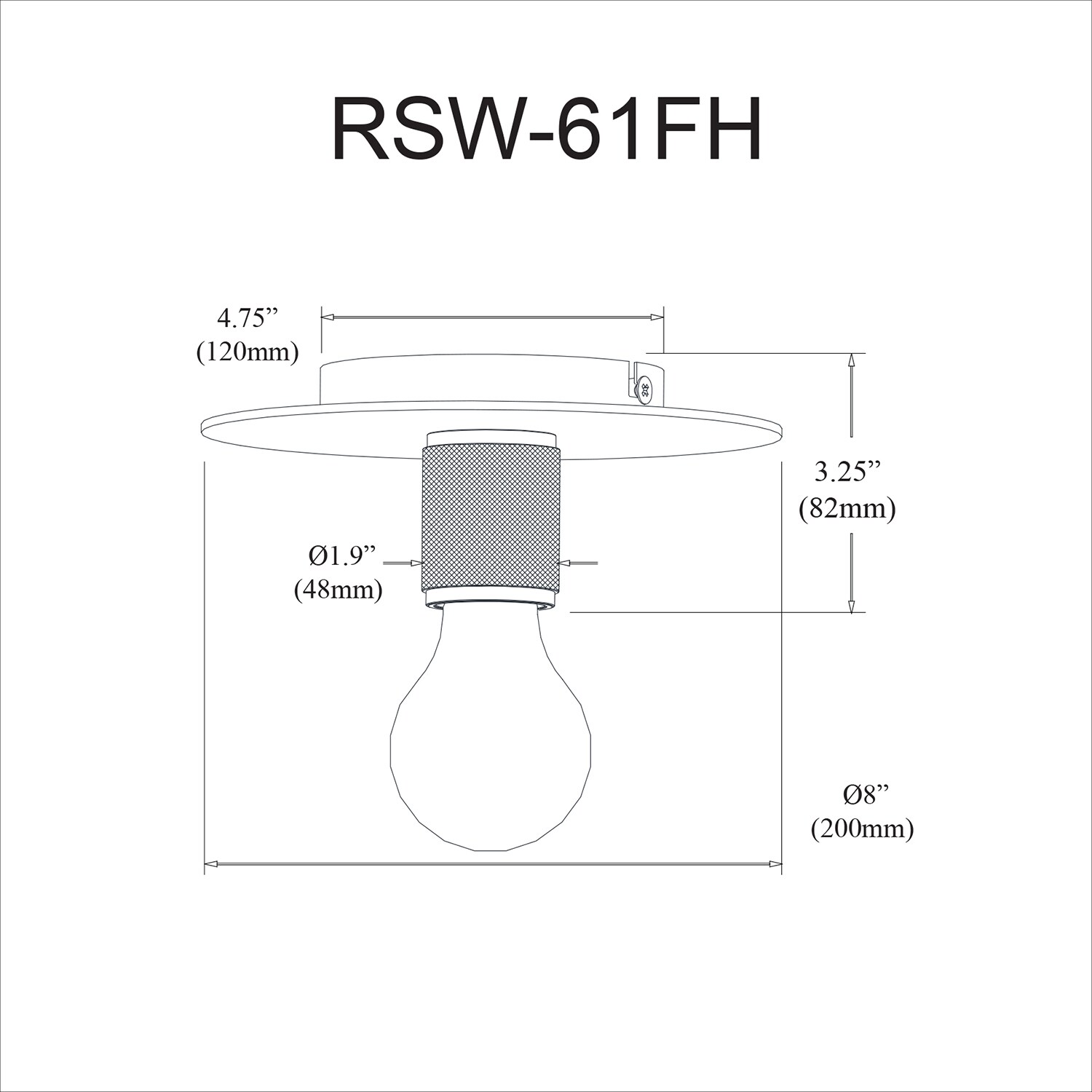 Dainolite RSW-61FH-PC flushmounts - View #2