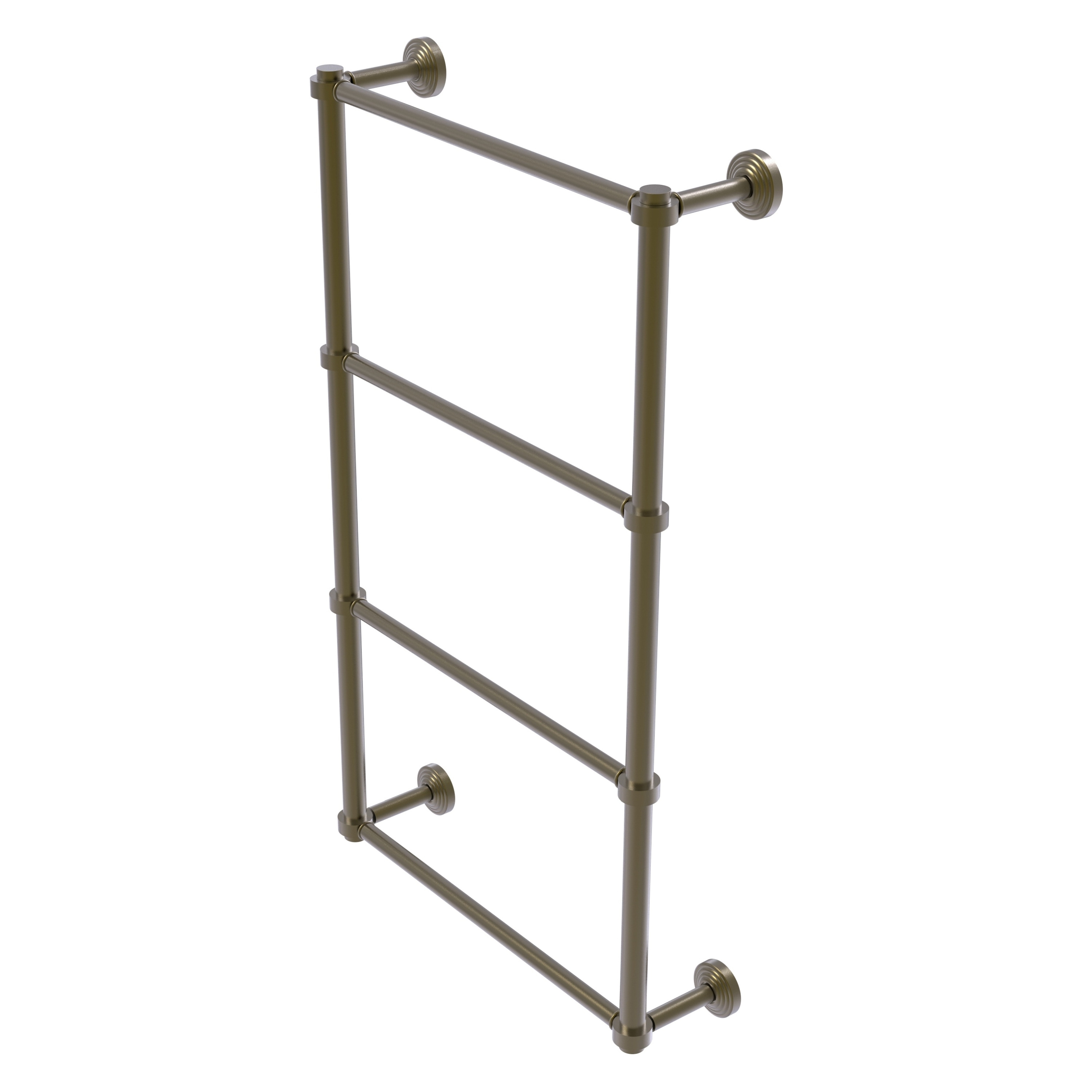 Allied Brass WP-28-24-ABR Waverly Place 24-in double Antique Brass Wall mount 4-tier Towel Bar