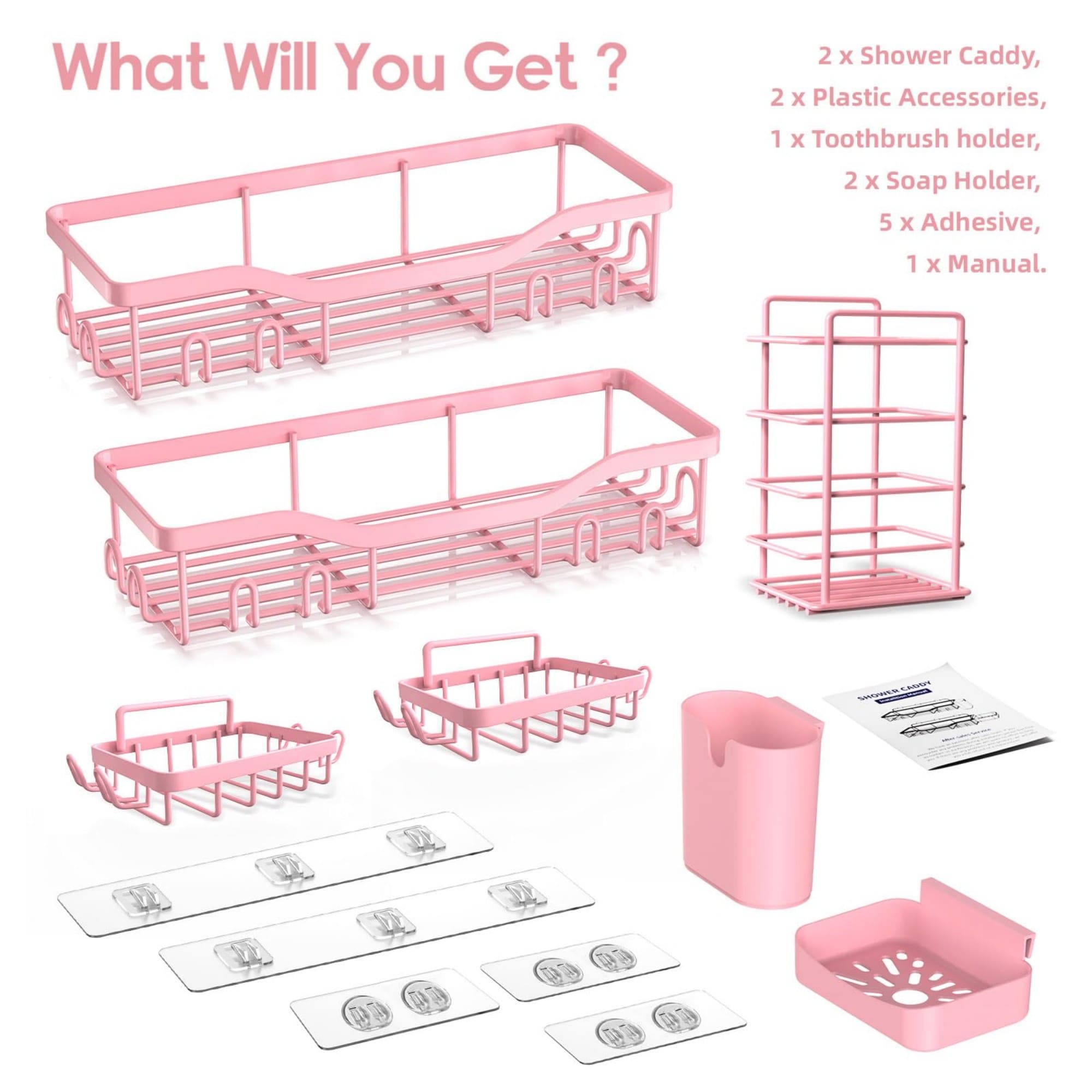 Wudkey L4-MN2Y8Z Hanging-Shower-Caddies - View #3