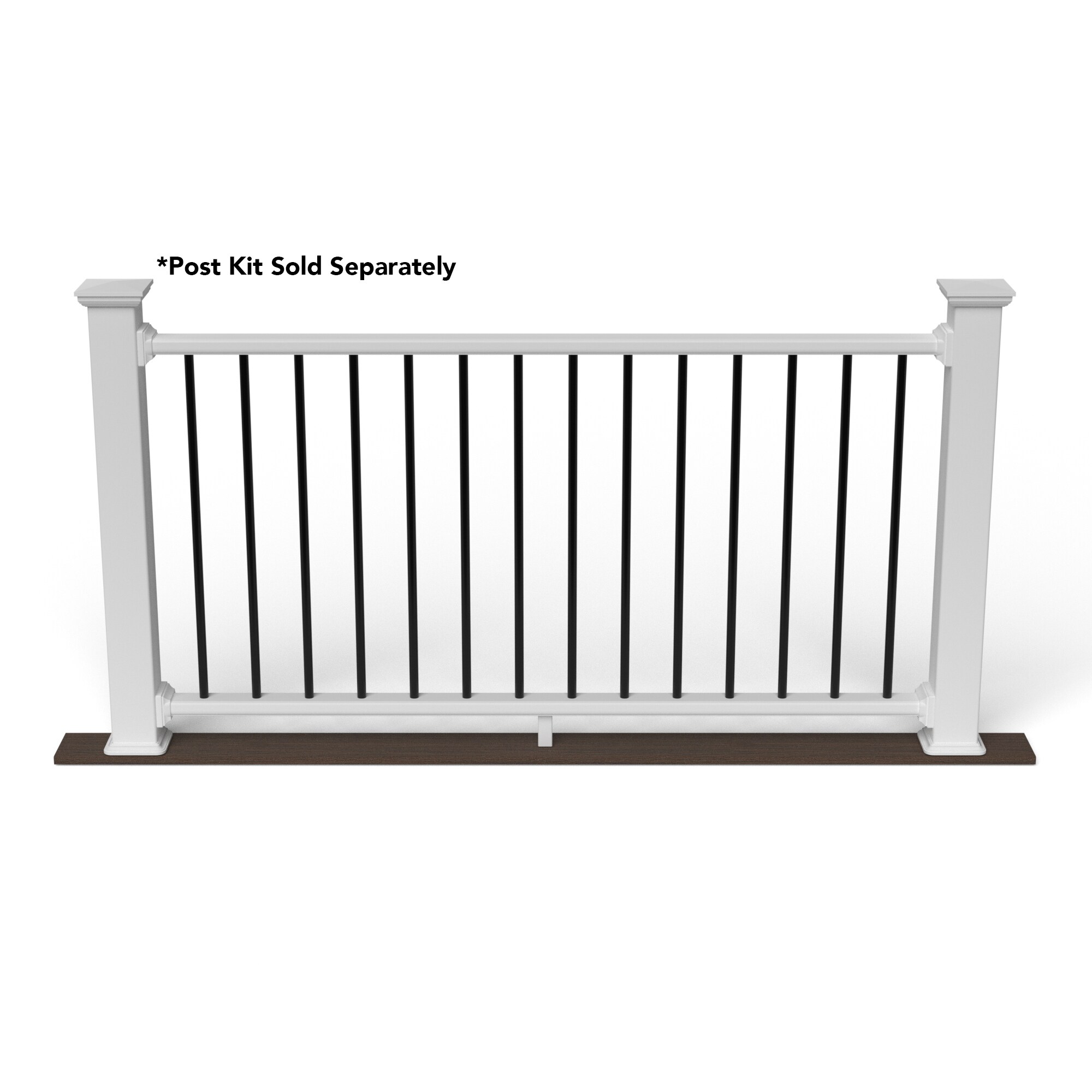 Deckorators Grab And Go 6 Ft X 275 In X 36 In White Composite Deck Rail Kit In The Deck Railing
