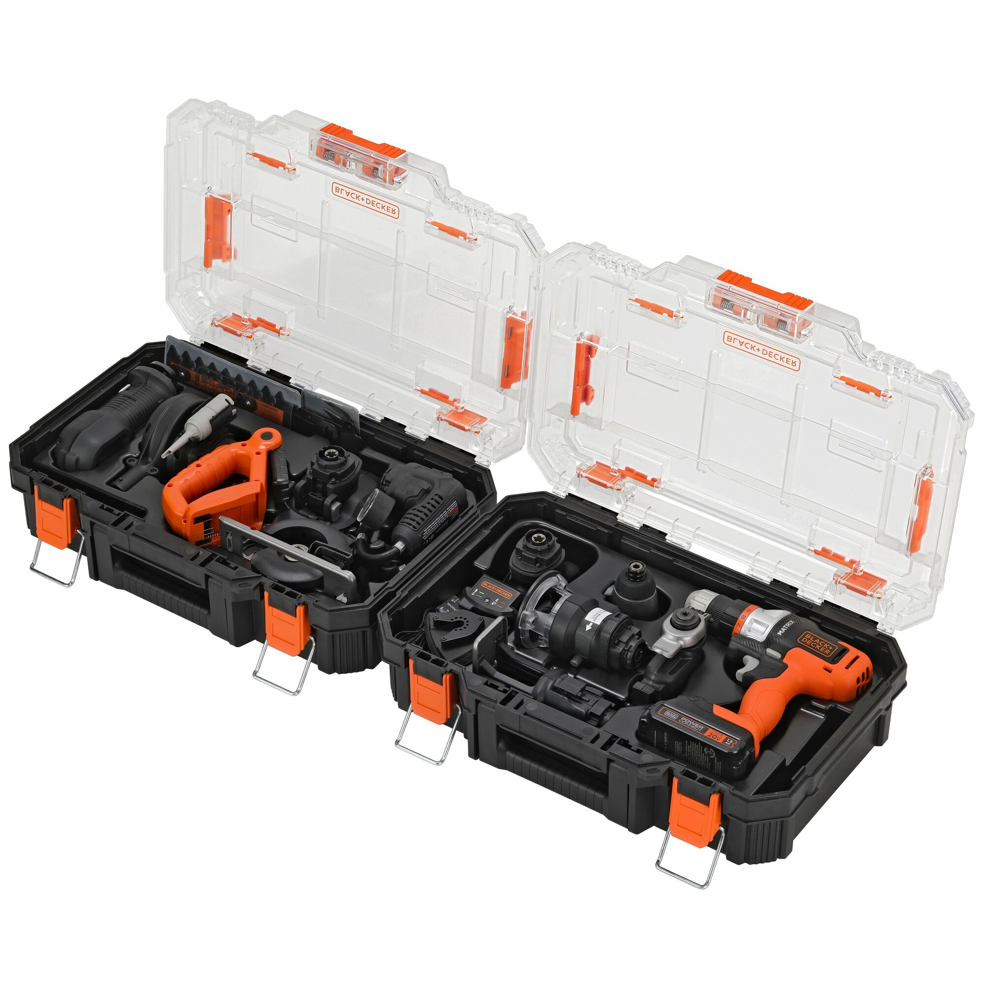 Matrix 20V Max* Power Tool Kit, Includes Cordless Drill, 12 Attachments And  Storage Case
