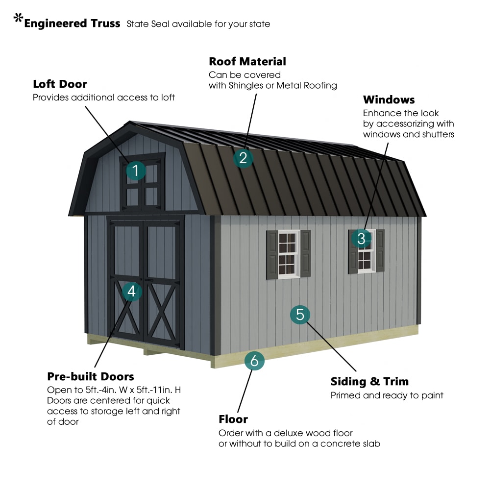 Best Barns WOODVILLE1012DF Wood-Storage-Buildings - View #5